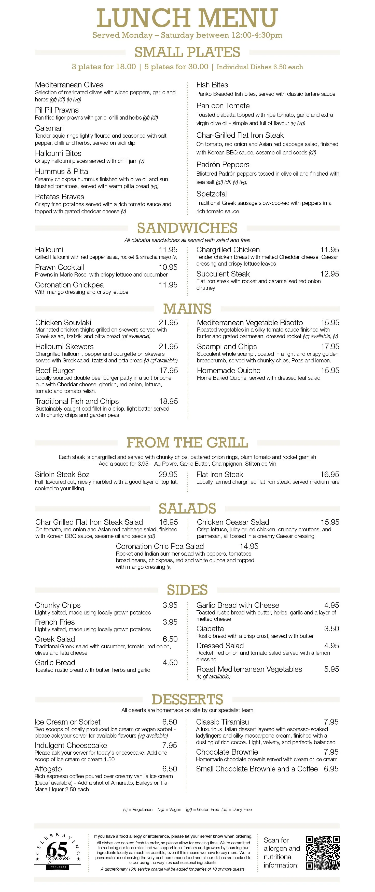 Lunch Menu
