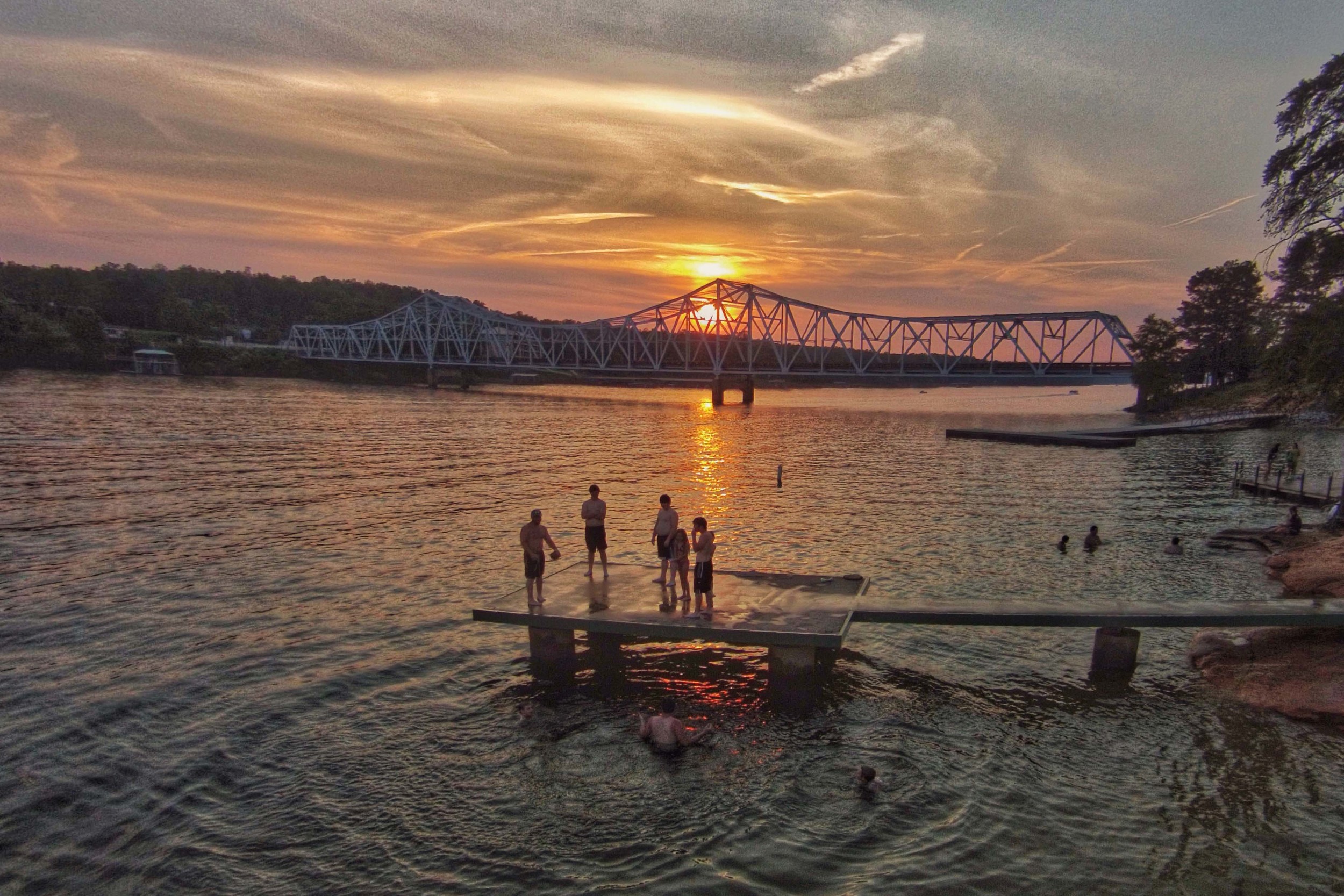 Sunset at Duncan Bridge on Smith Lake