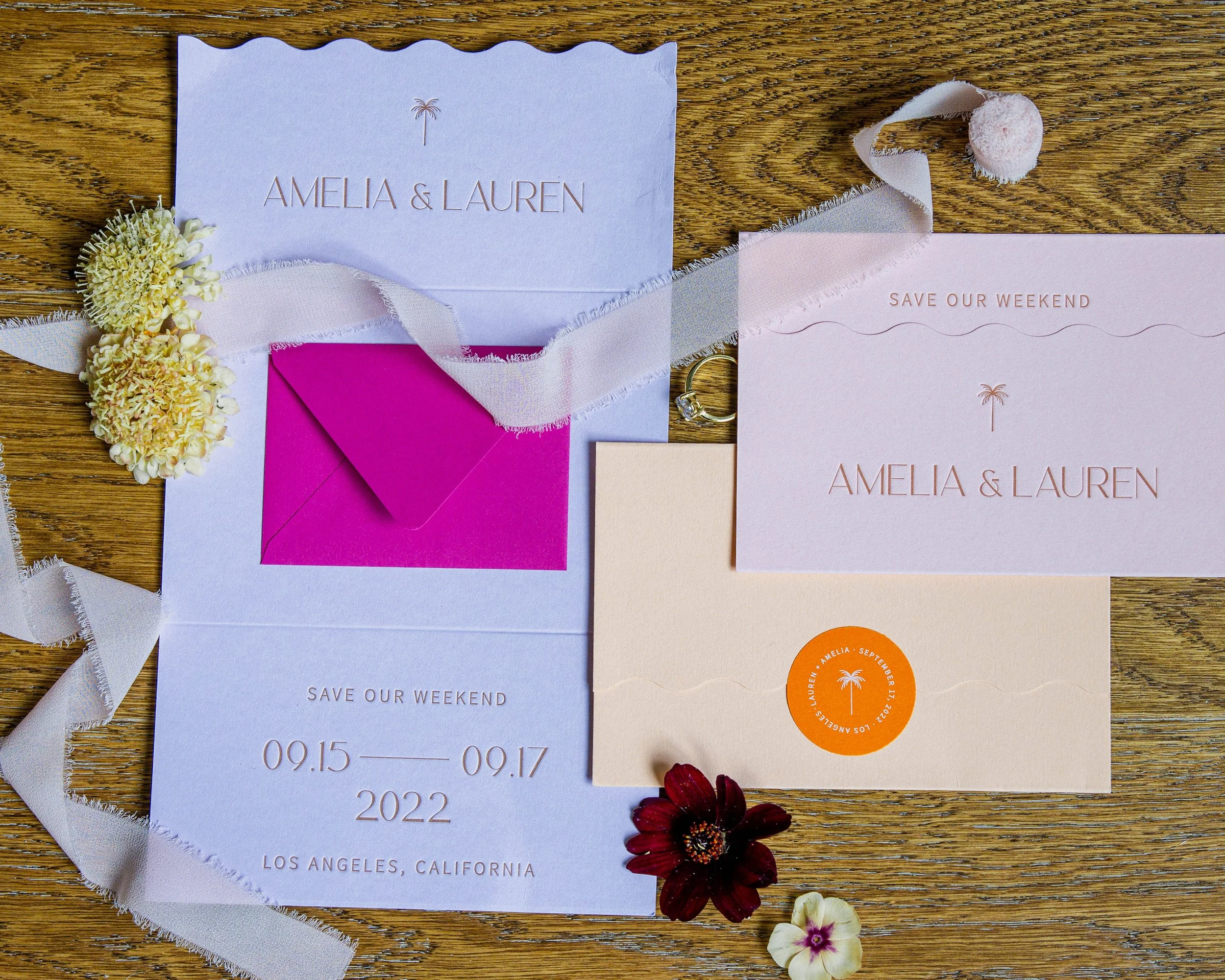 Modern and Fun Save The Date with Swell Press