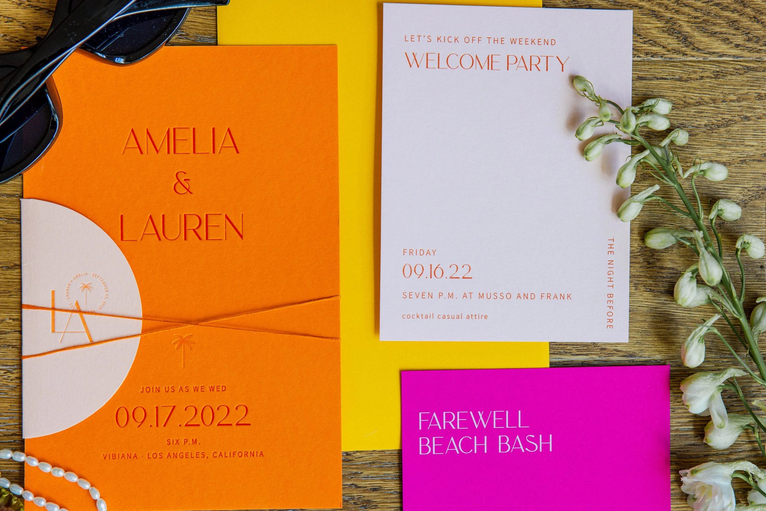 A Color-Forward Invitation Suite with Swell Press