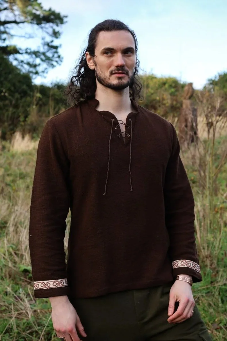 Handwoven Celtic Tunic with Embroidery