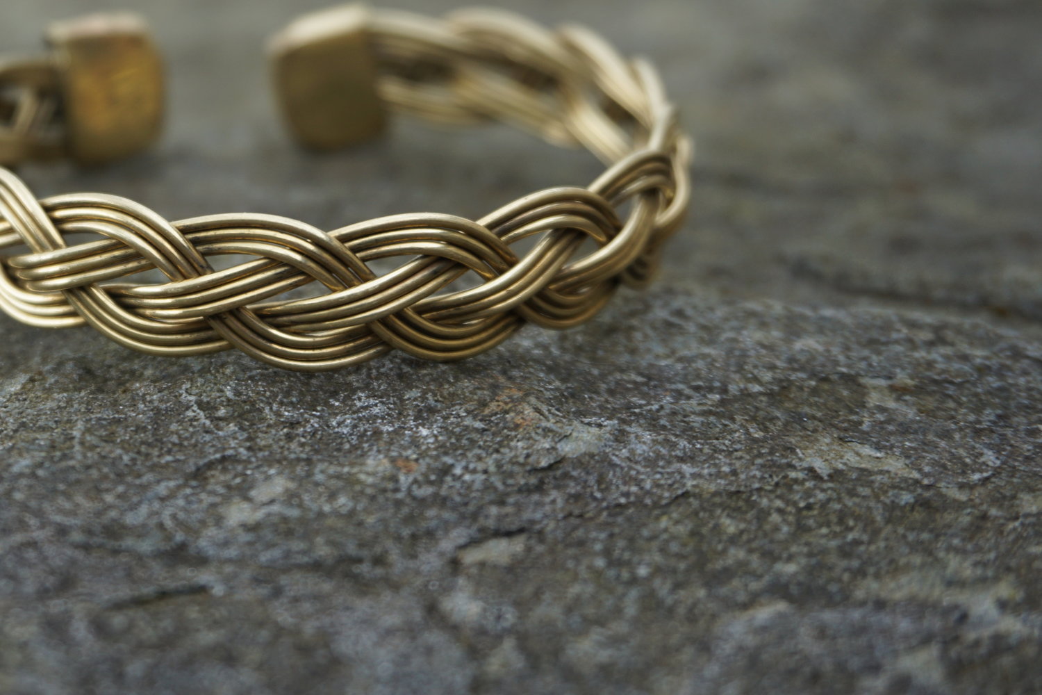 Chunky Celtic Knot Work Faux Gemstone Panel Bracelet Vintage Celtic Bracelet