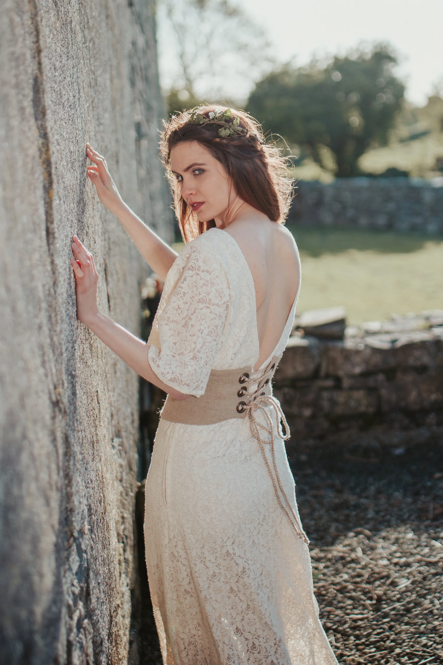 Corset Style Wedding Dress. Ethical Dresses — Celtic Fusion ~ Free Spirit ~  Pagan Clothing