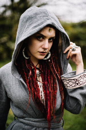 Oak Hooded Infinity Scarf — Celtic Fusion ~ Folklore Clothing
