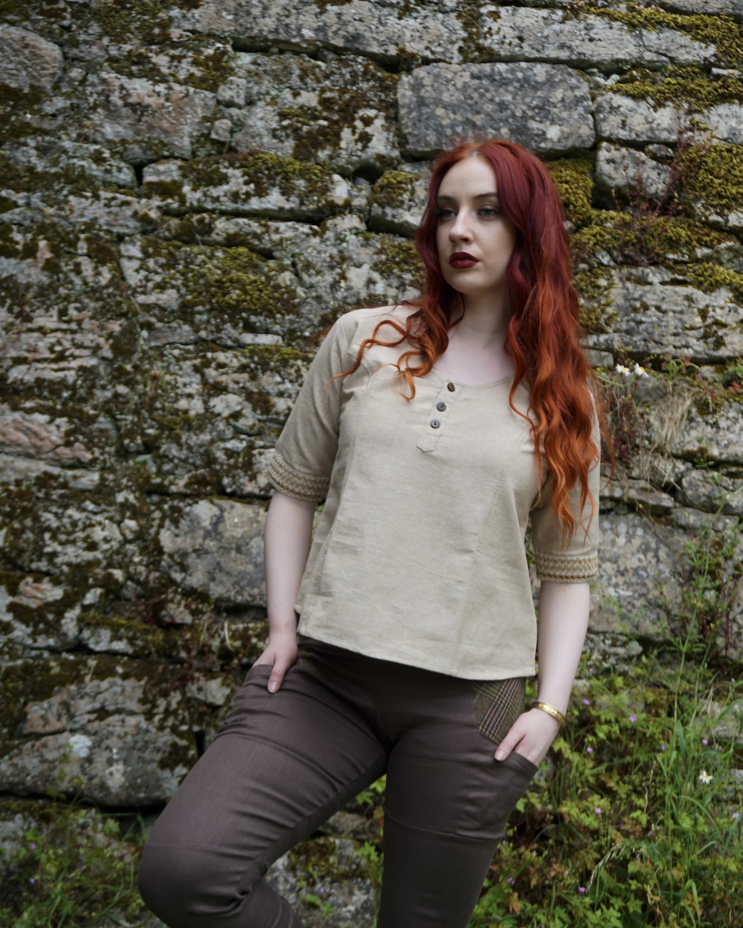 Linen vintage style Shirt. Pagan 