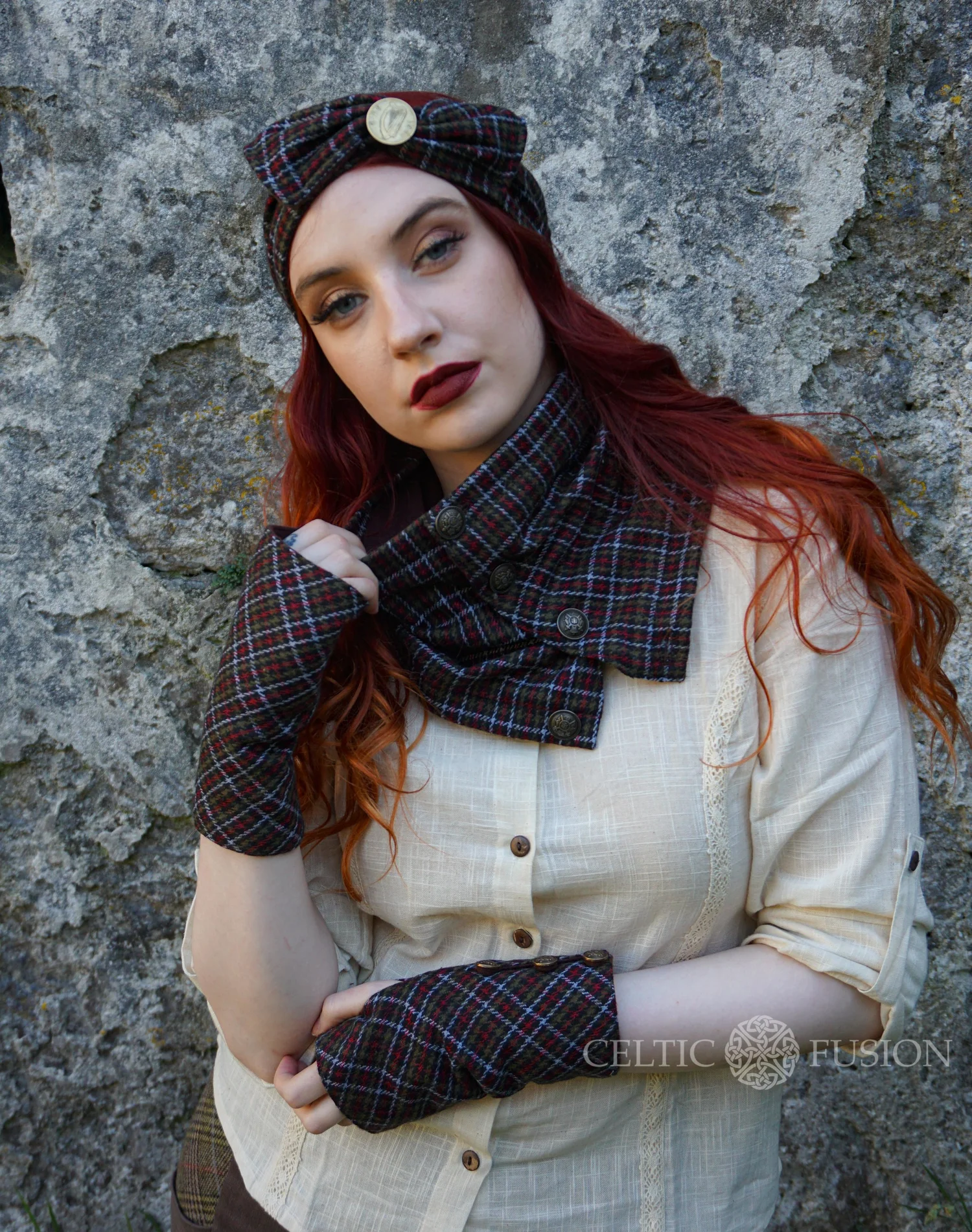 Tartan Headband and Collar Celtic Clothing by Celtic Fusion - Main Image