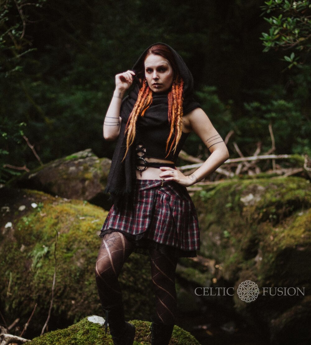 Pagan Skirt designs. Fern and Frill Tweed Wool Skirt — Celtic Fusion ~  Folklore Clothing