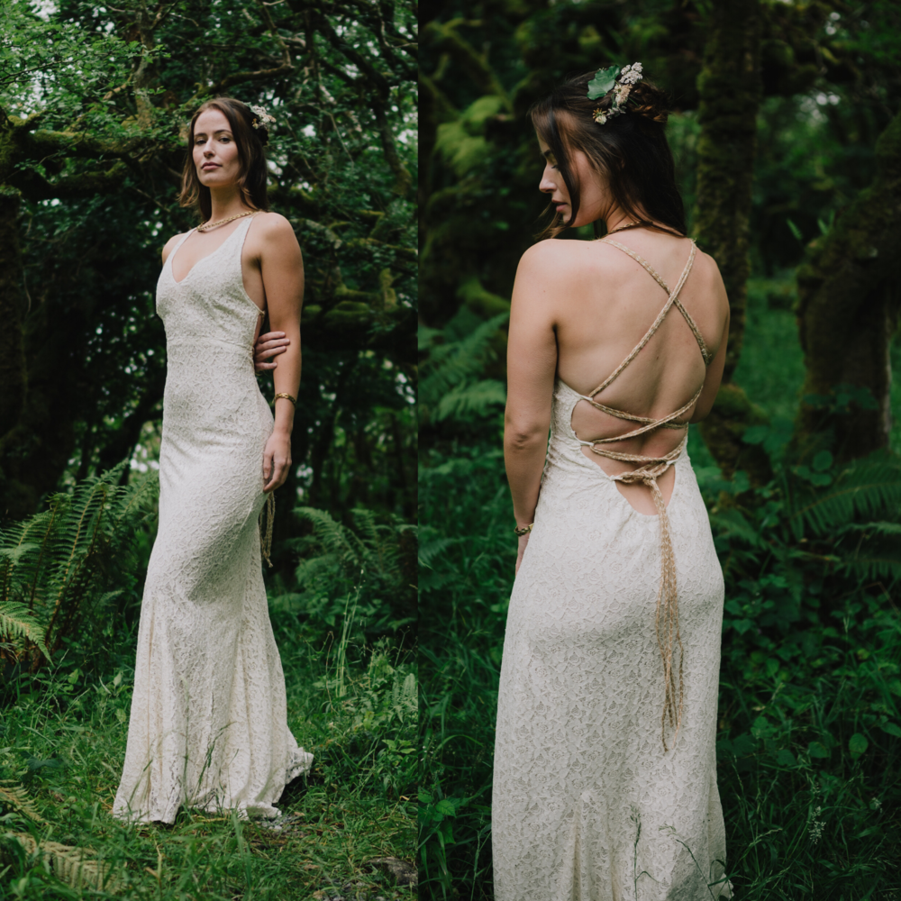 Open Low Back Wedding Dress. Ethical Dresses. — Celtic Fusion