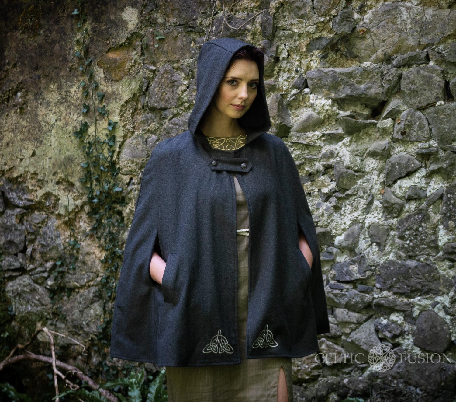 Druantia Cape. Winter Cloaks For Sale. Cloak Women — Celtic Fusion ~  Folklore Clothing