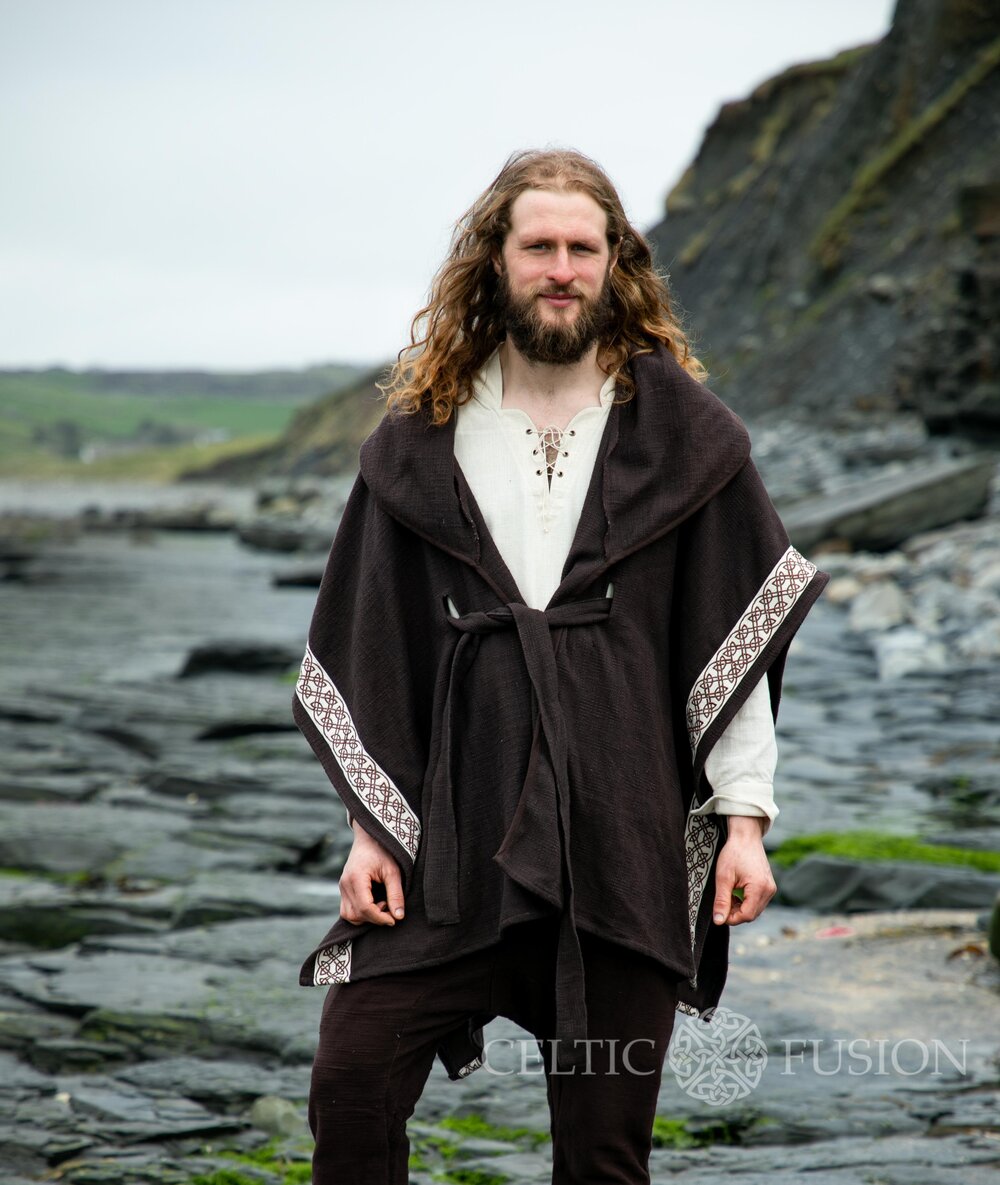 Pagan Mens Cloak, Celtic by Celtic Fusion — Celtic Fusion Folklore Clothing