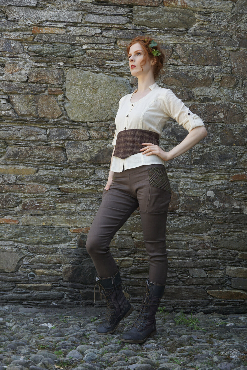 Ladies Tweed Trousers. Combat Leggings With Pockets — Celtic Fusion ~  Folklore Clothing