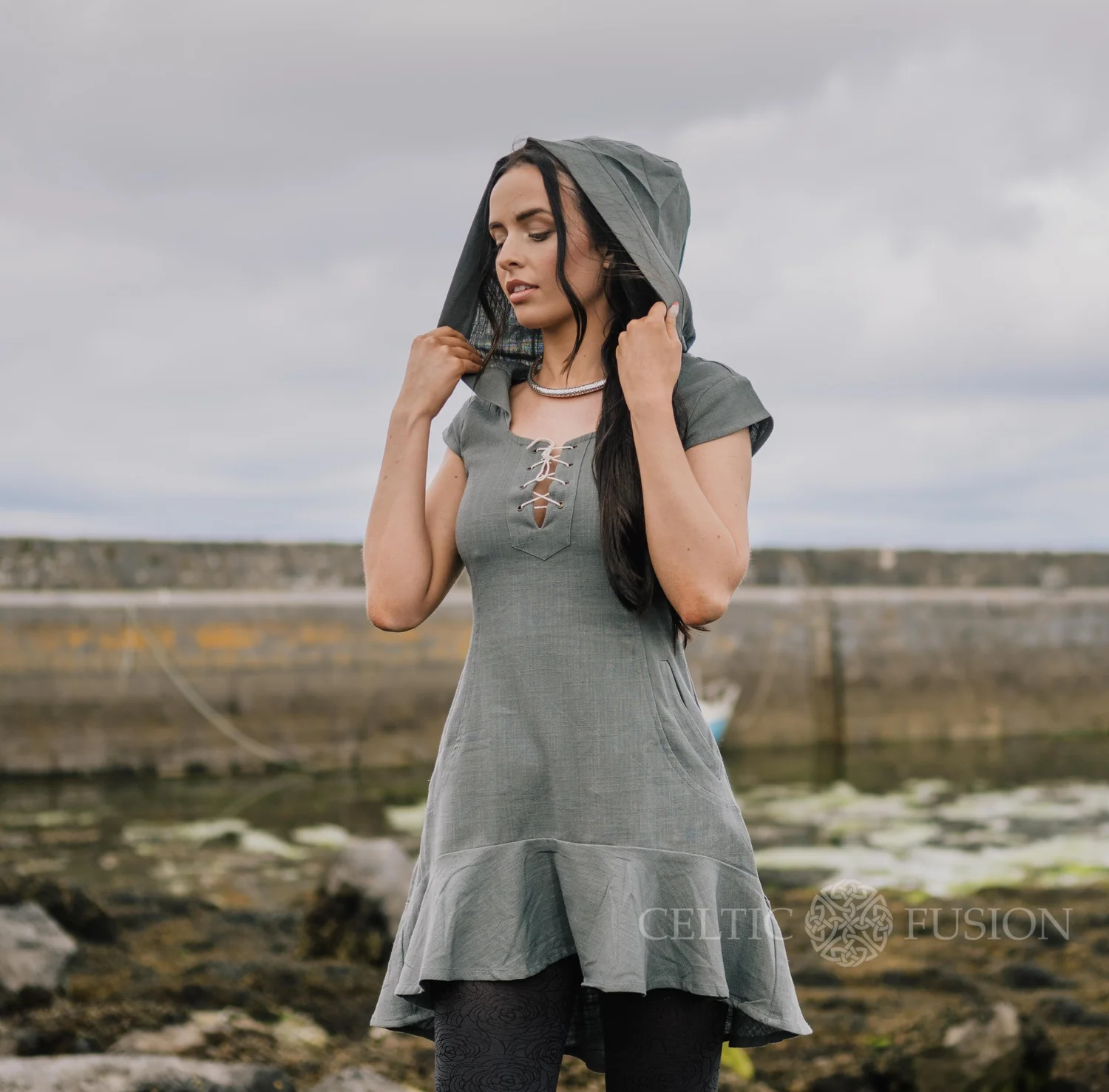 Fairycore dress in Indigo — Celtic Fusion ~ Folklore Clothing