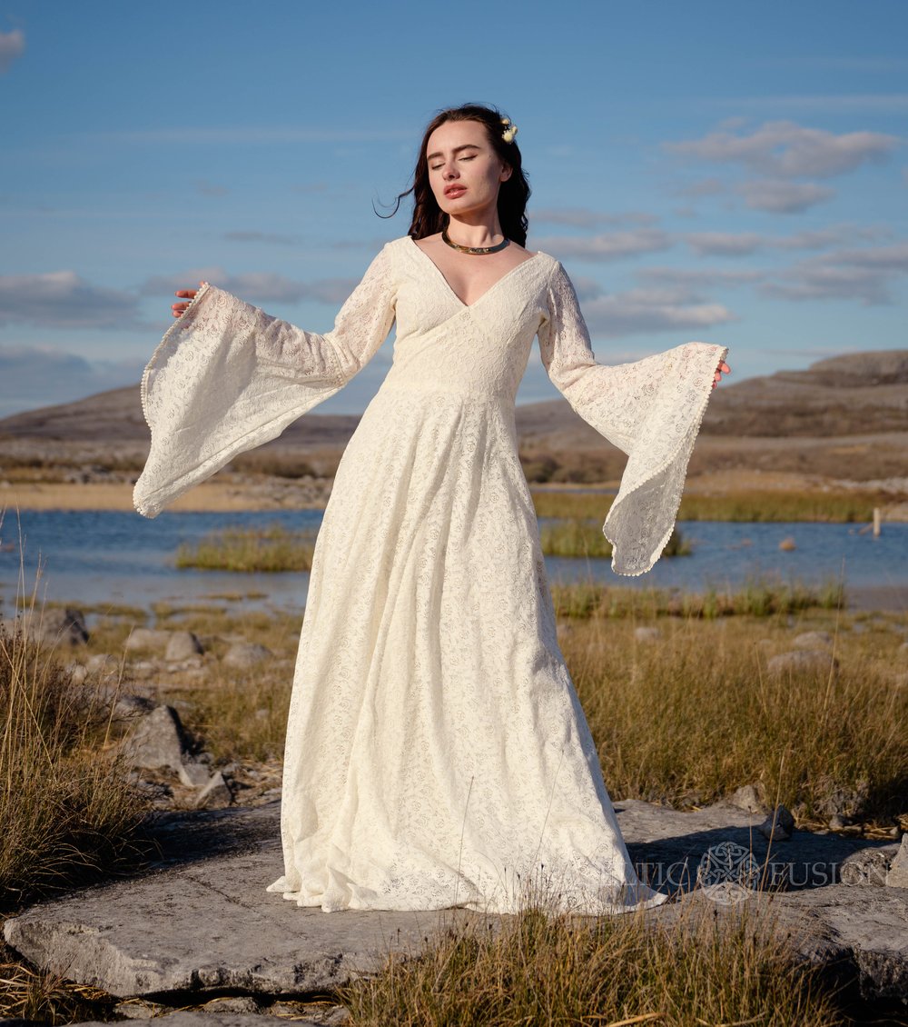 Brigid Goddess Wedding Dress — Celtic Fusion ~ Folklore Clothing