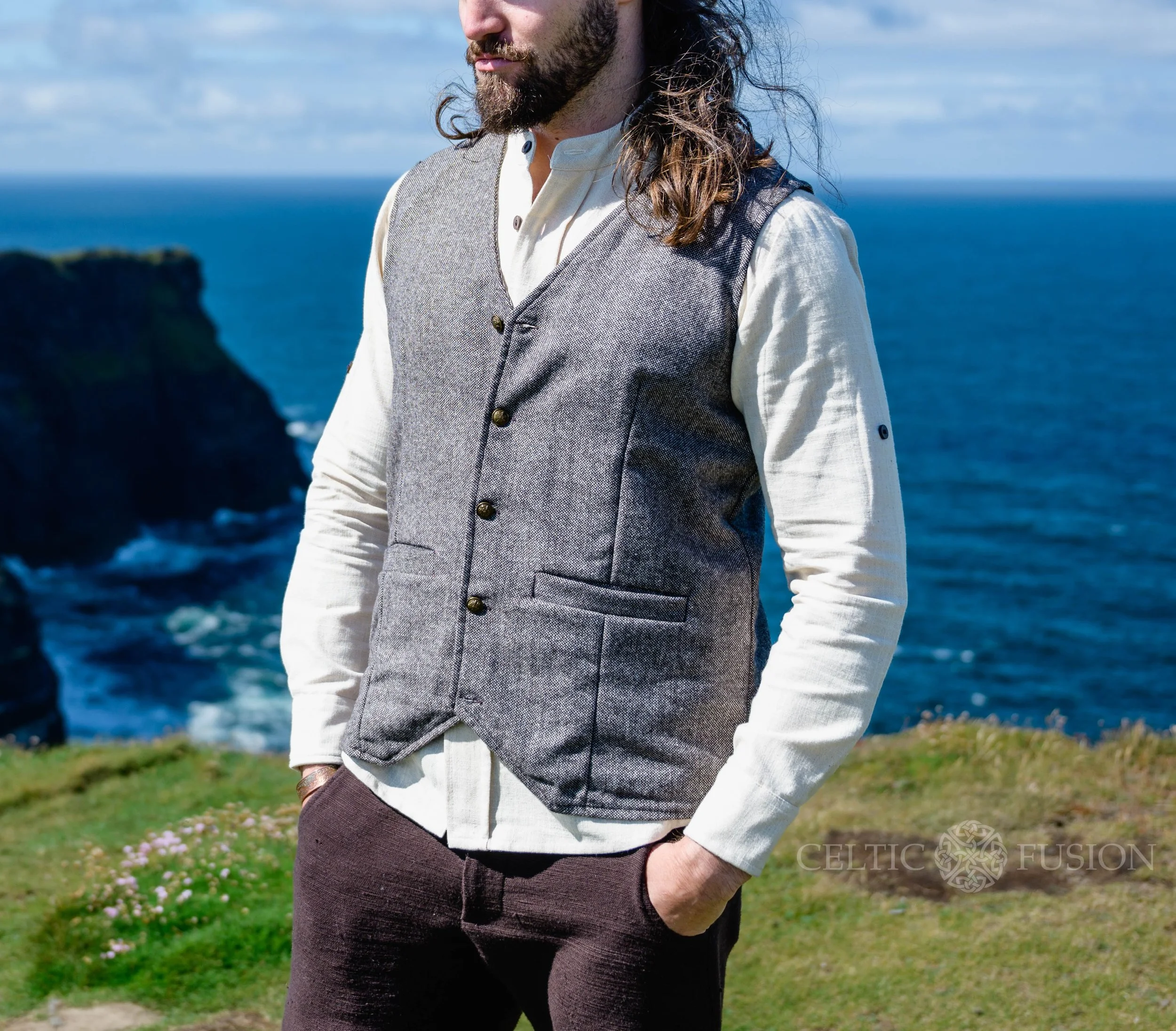 mens celtic wedding, Mens viking wedding clothes, celtic shield symbol, celtic shield embroidery, tweed waistcoat, Mens irish clothing, Irish clothing men, mens irish wedding, celtic style