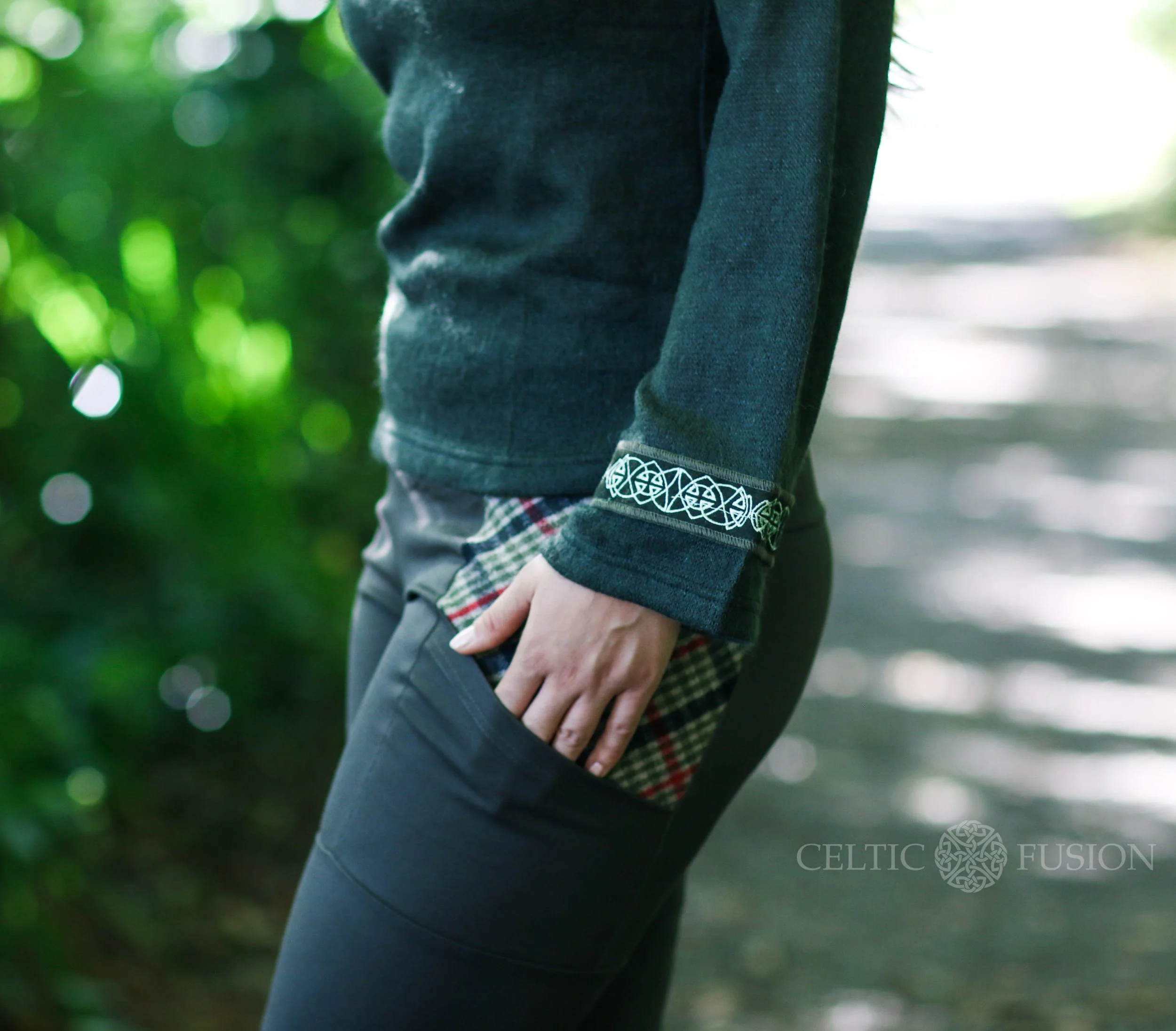 Khaki Leggings With Pockets