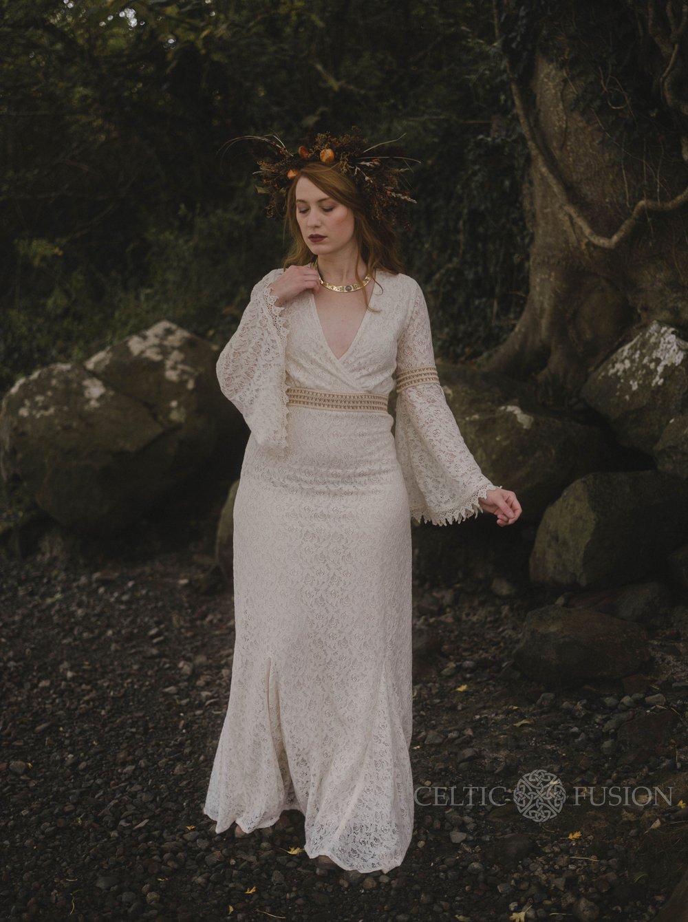 Long Sleeve Bridal Gowns. Pagan Wedding Dresses — Celtic Fusion ~ Folklore  Clothing