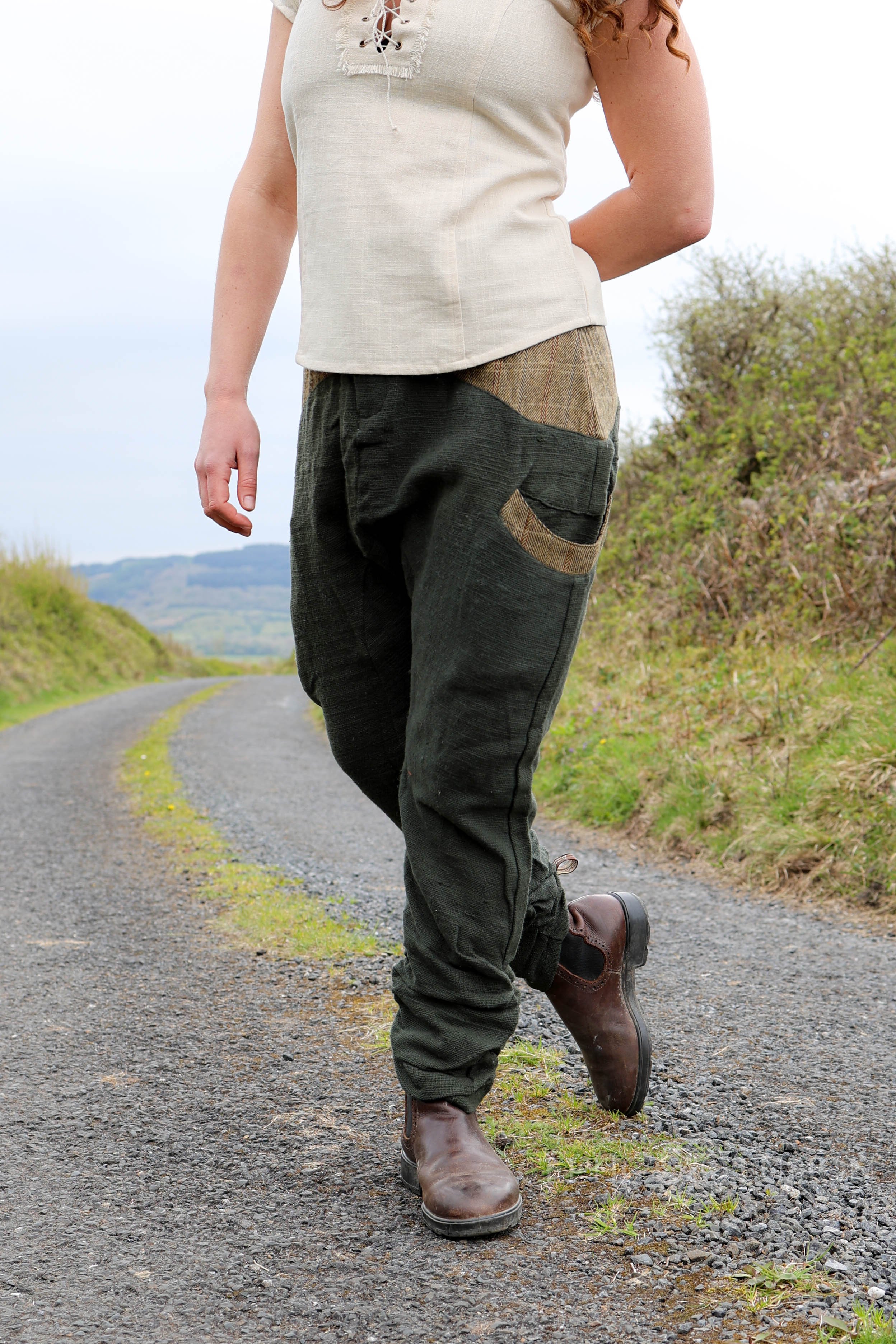 Ladies Tweed Trousers. Combat Leggings With Pockets — Celtic Fusion ~ Folklore  Clothing