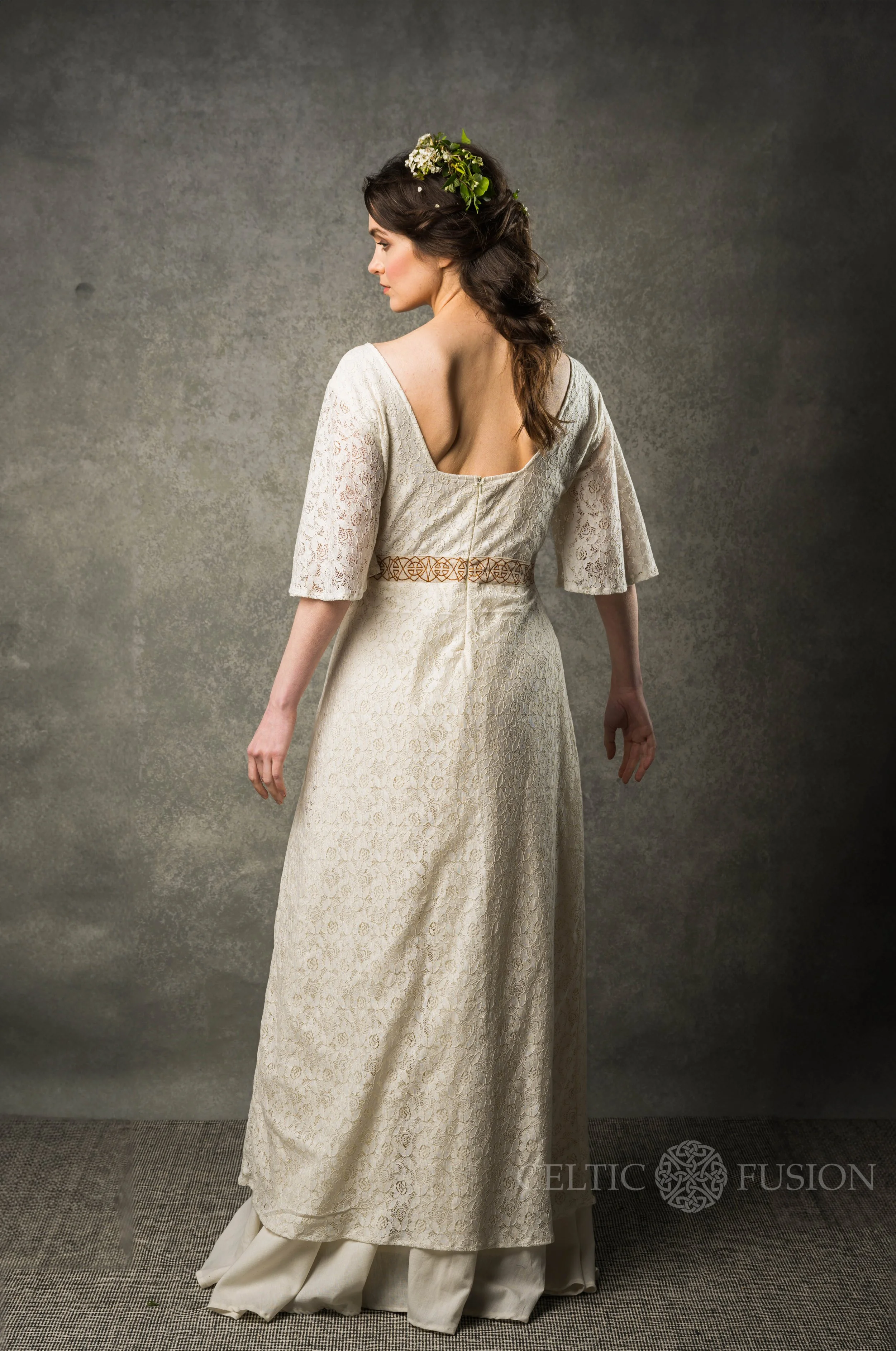 long corset dress with sleeves Portia and Scarlett Sleeve Prom PS24416 Striking corset detail with Azazie Marsol Bohemian Sizing (European):Age 5/6