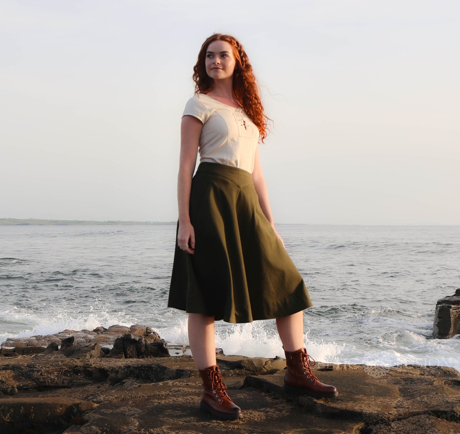 Forest Green Midi Skirt — Celtic Fusion ~ Folklore Clothing