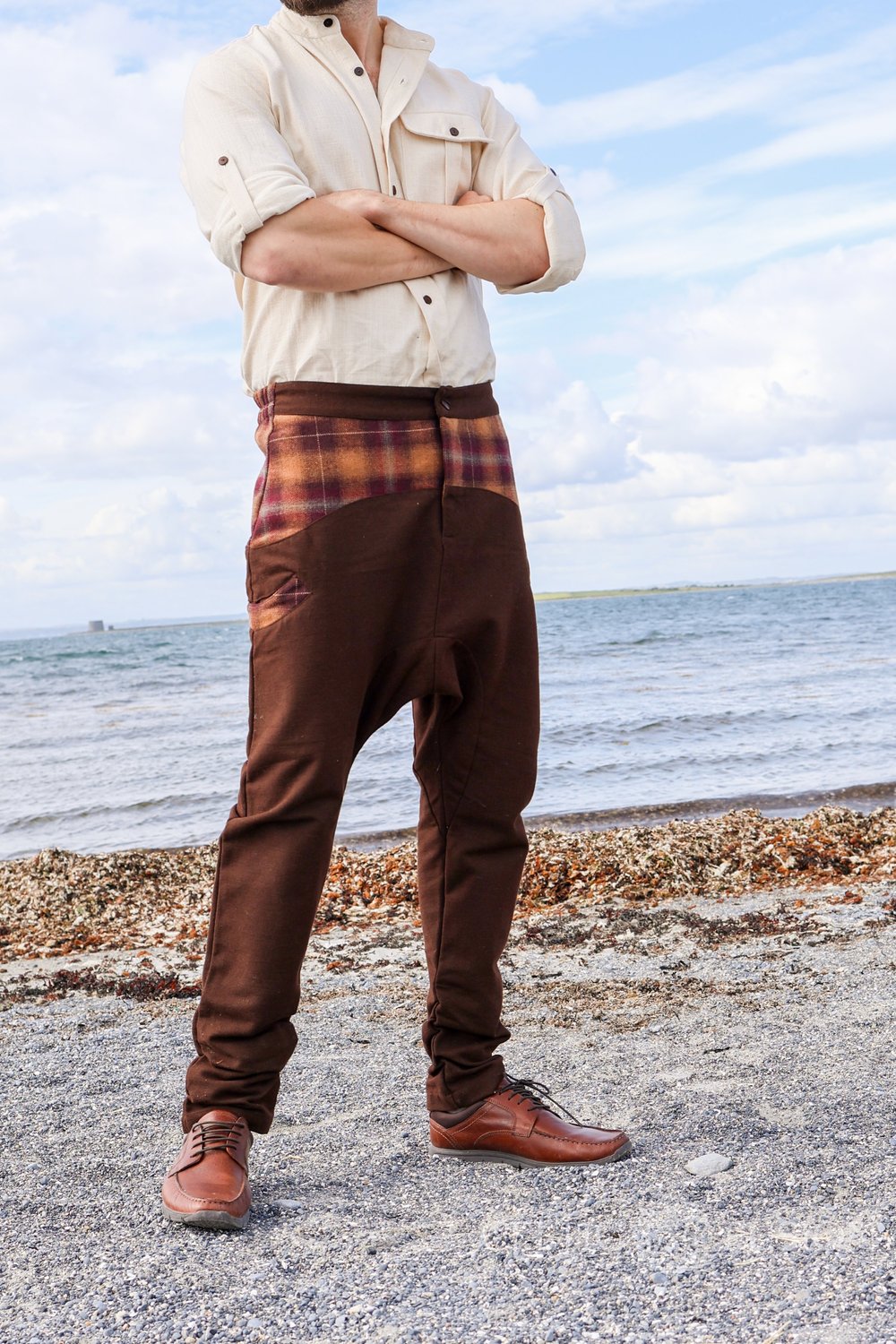 Brown Baggy Crotch Trousers — Celtic Fusion Folklore Clothing