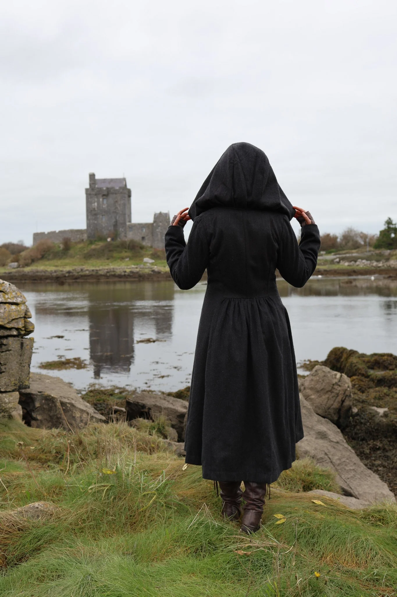 Stay warm and stylish this winter with our Long Wool Coat, a luxurious Wool Princess Coat featuring a gothic coat design, XL hood, and elegant flow in multiple colours.