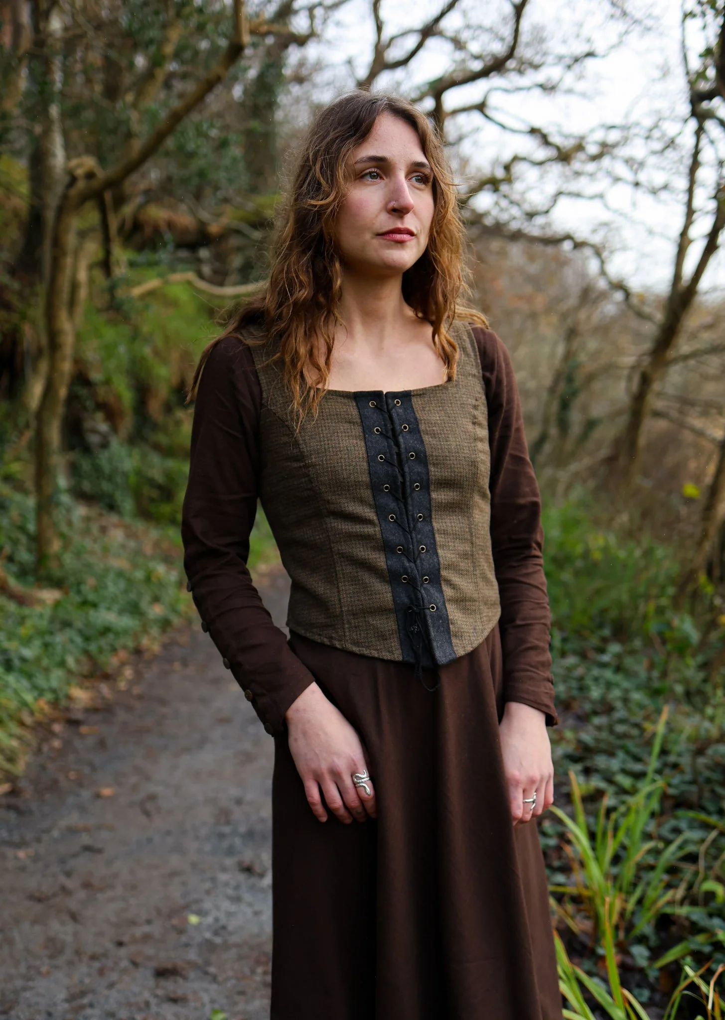 Brown Tweed Bodice