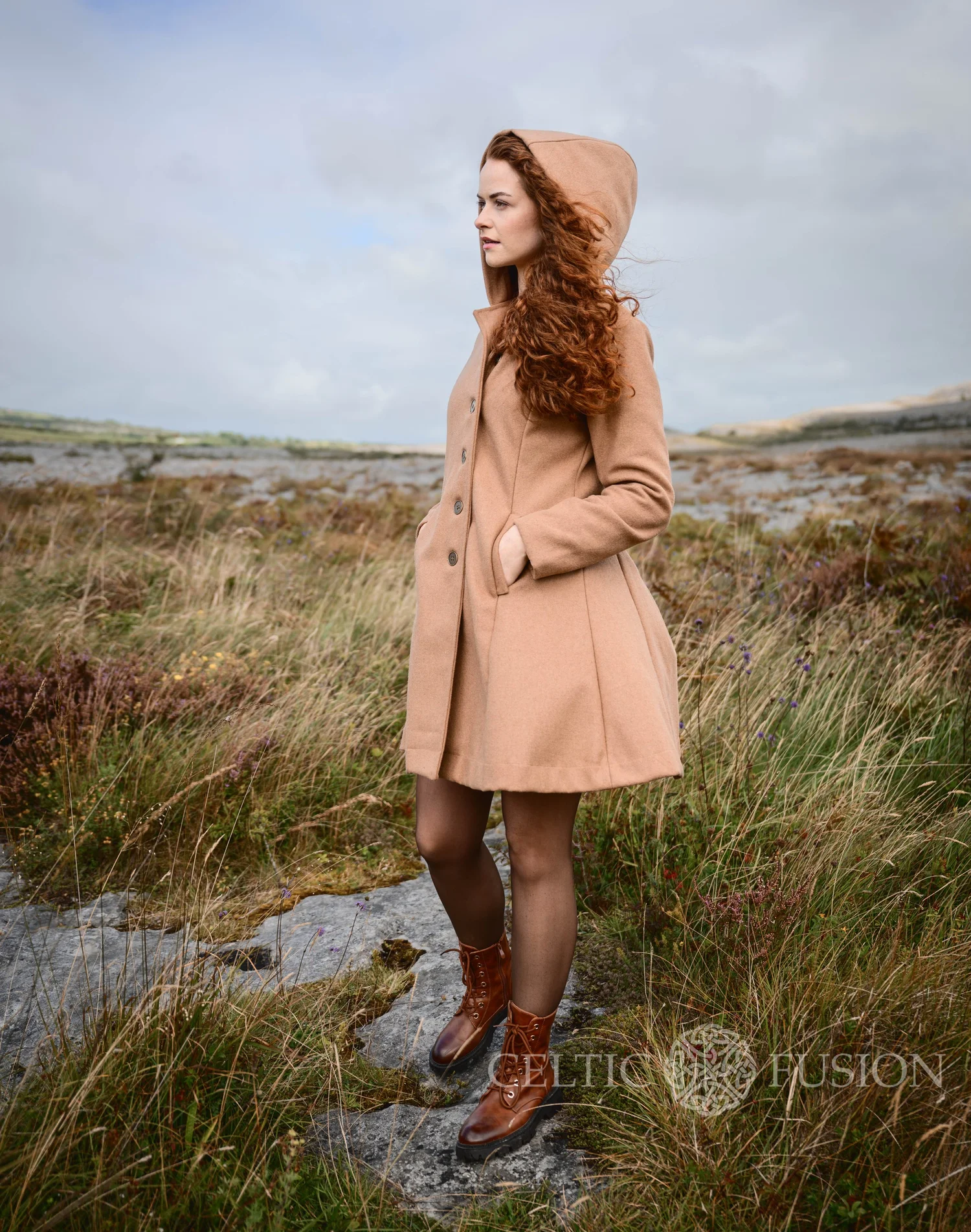 Camel Wool Coat - Winter Coats for Women — Celtic Fusion