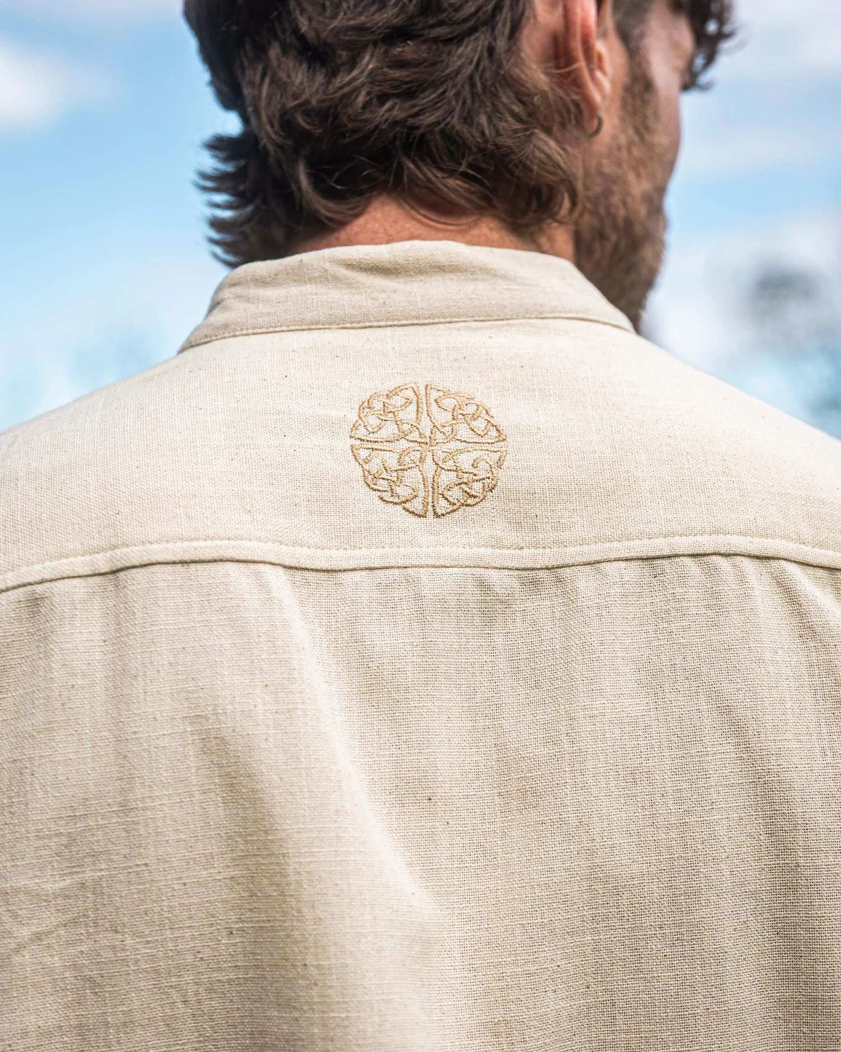 Celtic style, viking tunic, collarless shirt, viking tunic, celtic shield symbol, celtic outfit, celtic shirts, Mens viking wedding clothes, Irish celtic clothing, Celtic Outfit, Celtic clothing