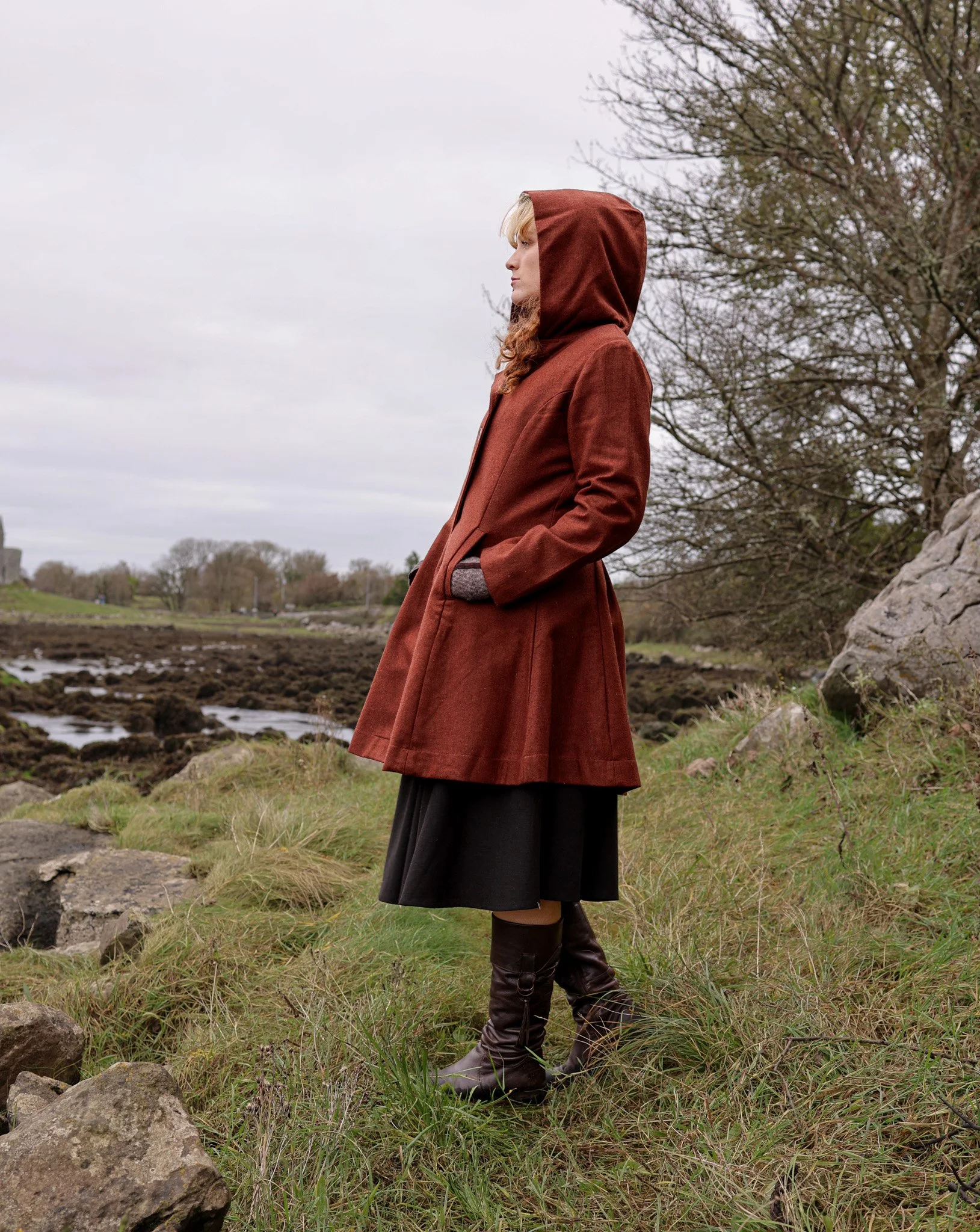Upgrade your fall wardrobe with our Rusty Red Wool Coat, a perfect fall coat for style and warmth. Discover our ladies wool jackets, coats, and wool coats for women.