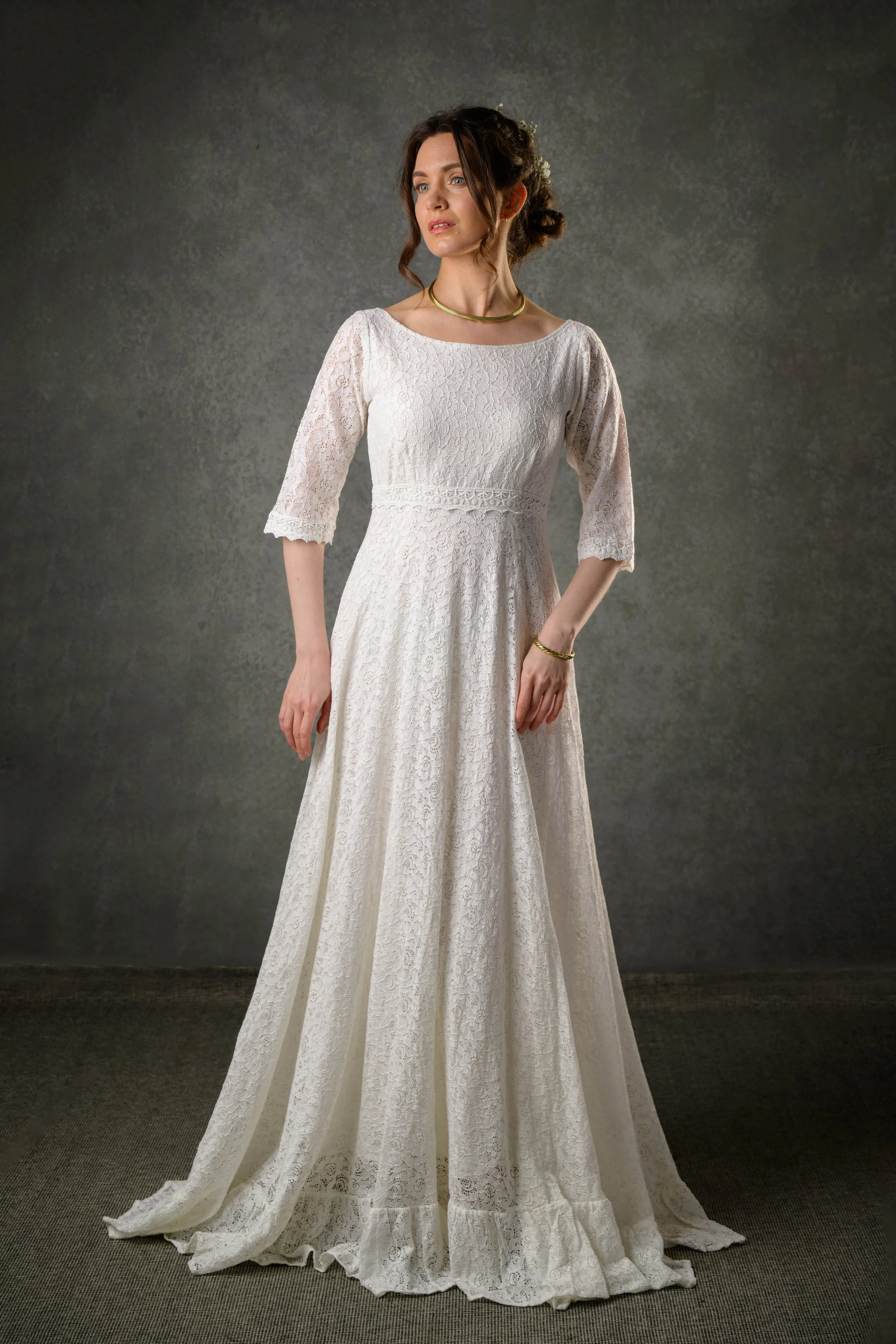 Vintage Cotton Lace Wedding Dress – Romantic Celtic Inspired Bridal Gown.jpg