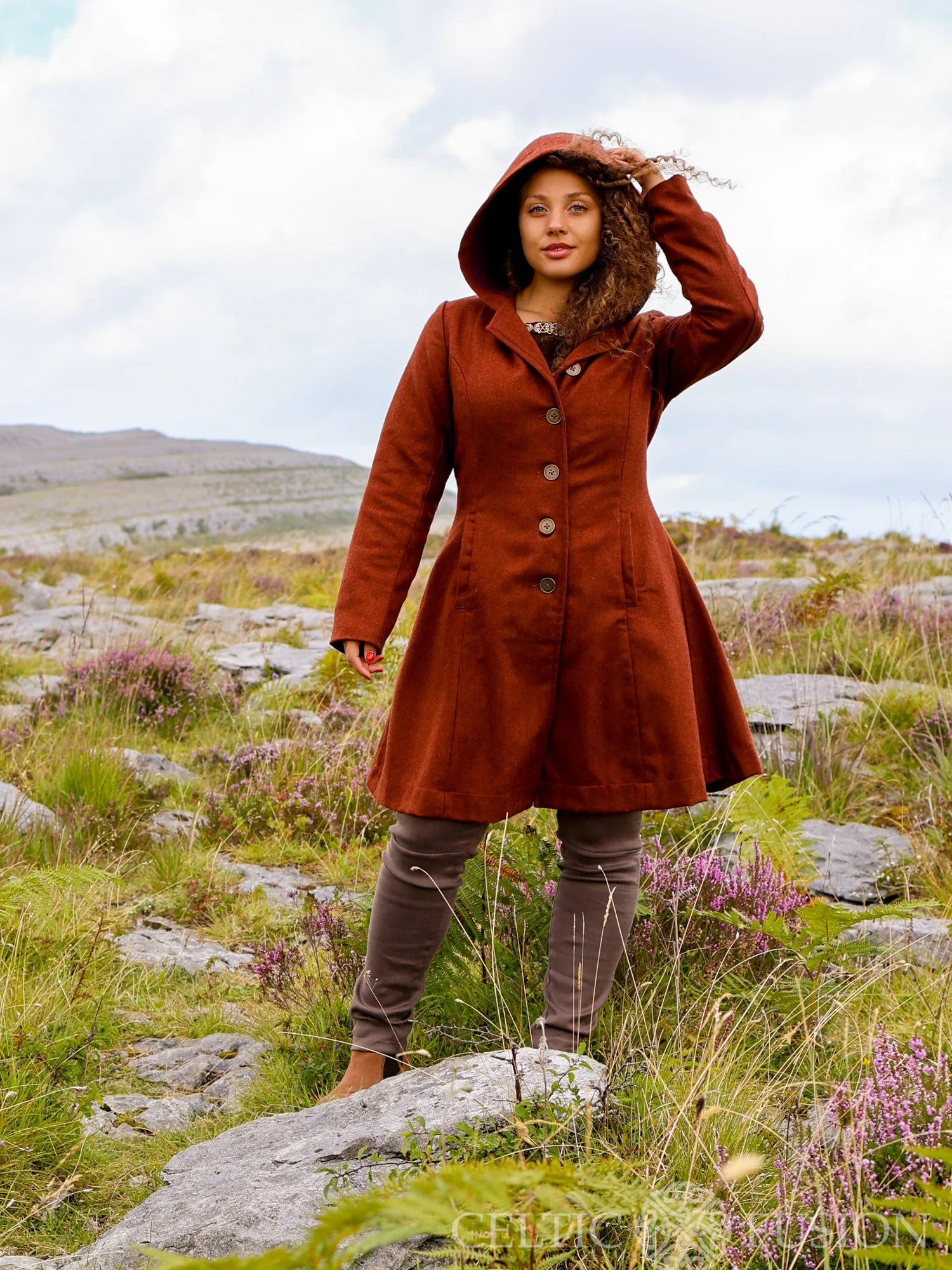 Wool Coat Winter Coat For Older Lady GbyLJF Women's Classic Double