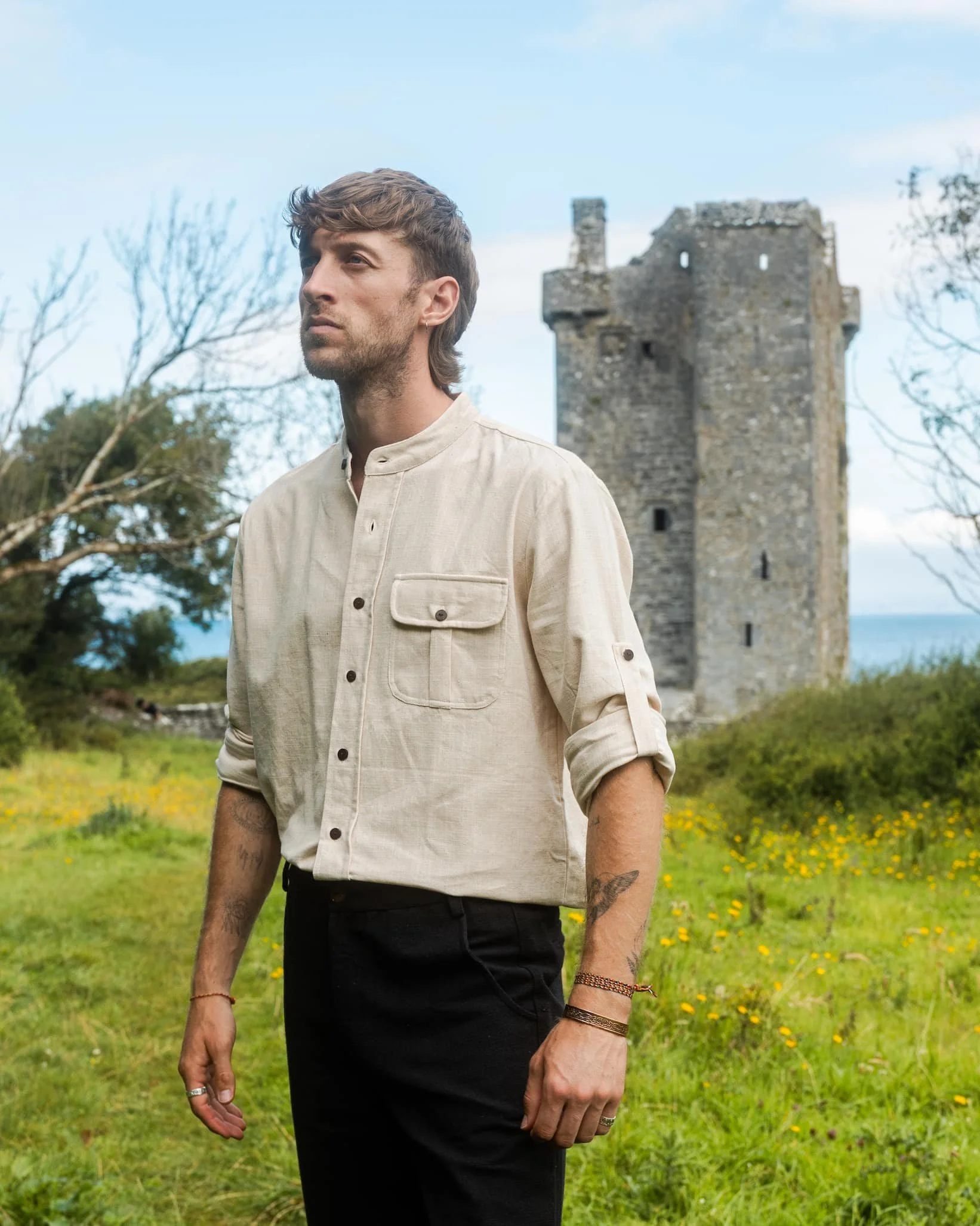 Celtic style, viking tunic, collarless shirt, viking tunic, celtic shield symbol, celtic outfit, celtic shirts, Mens viking wedding clothes, Irish celtic clothing, Celtic Outfit, Celtic clothing