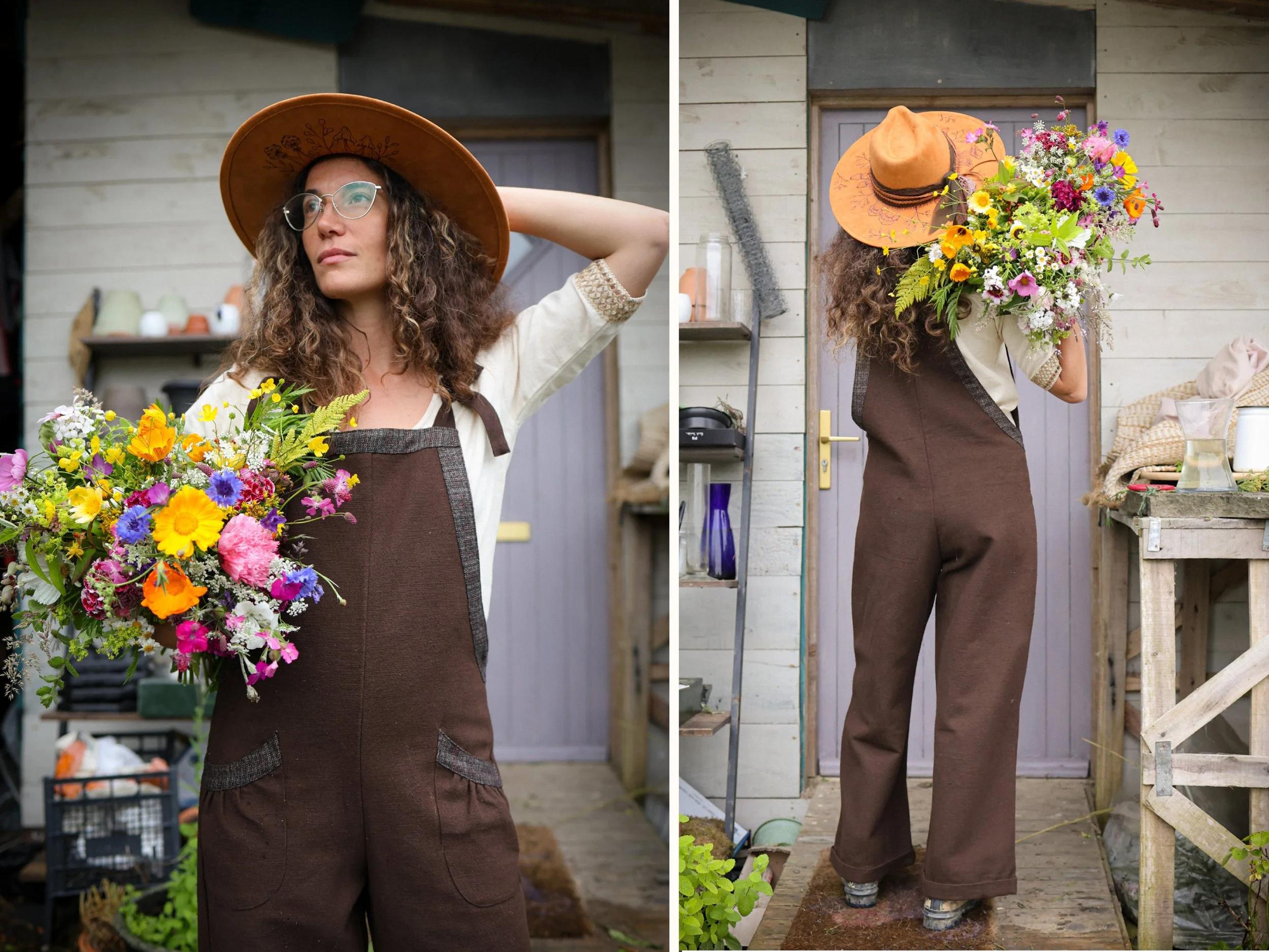 Brown Dungarees for the garden