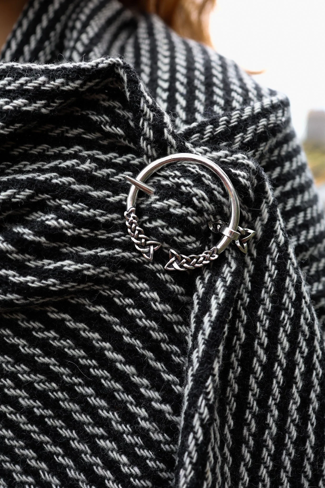 Celtic Trinity Knot Shawl Brooch