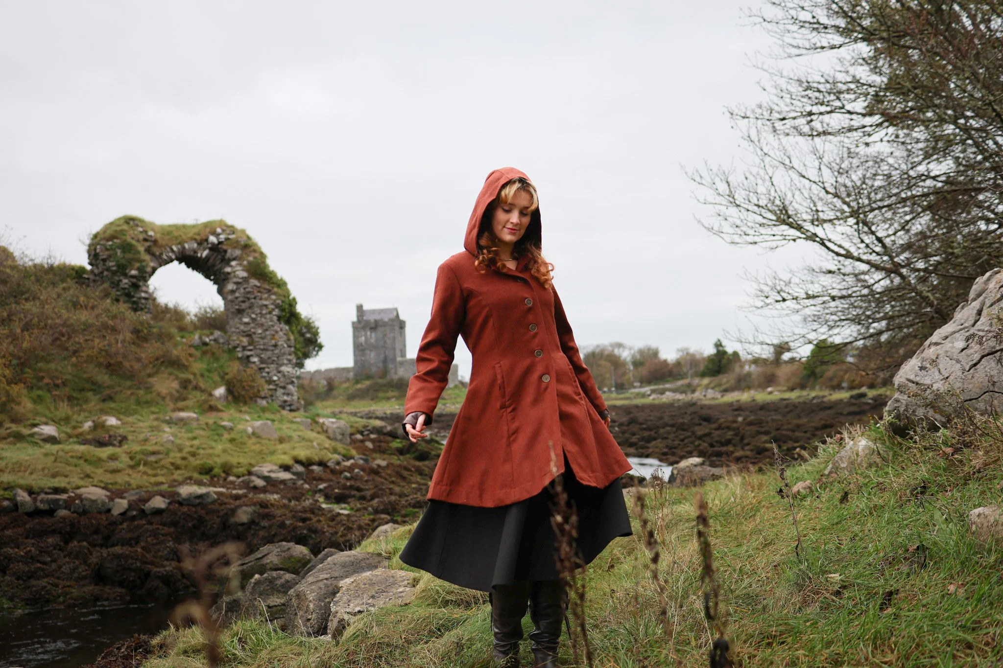 Upgrade your fall wardrobe with our Rusty Red Wool Coat, a perfect fall coat for style and warmth. Discover our ladies wool jackets, coats, and wool coats for women.