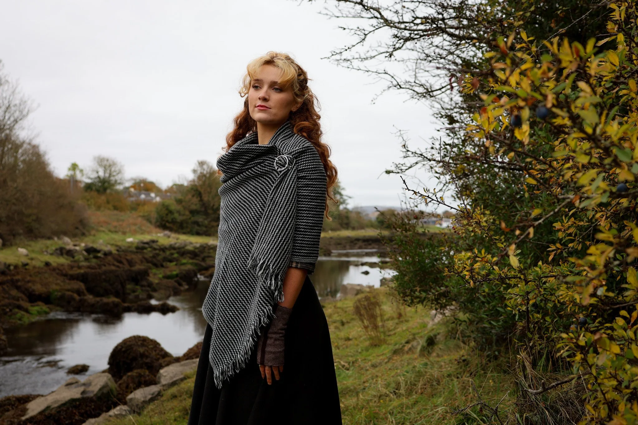 Celtic Trinity Knot Brooch and Shawl