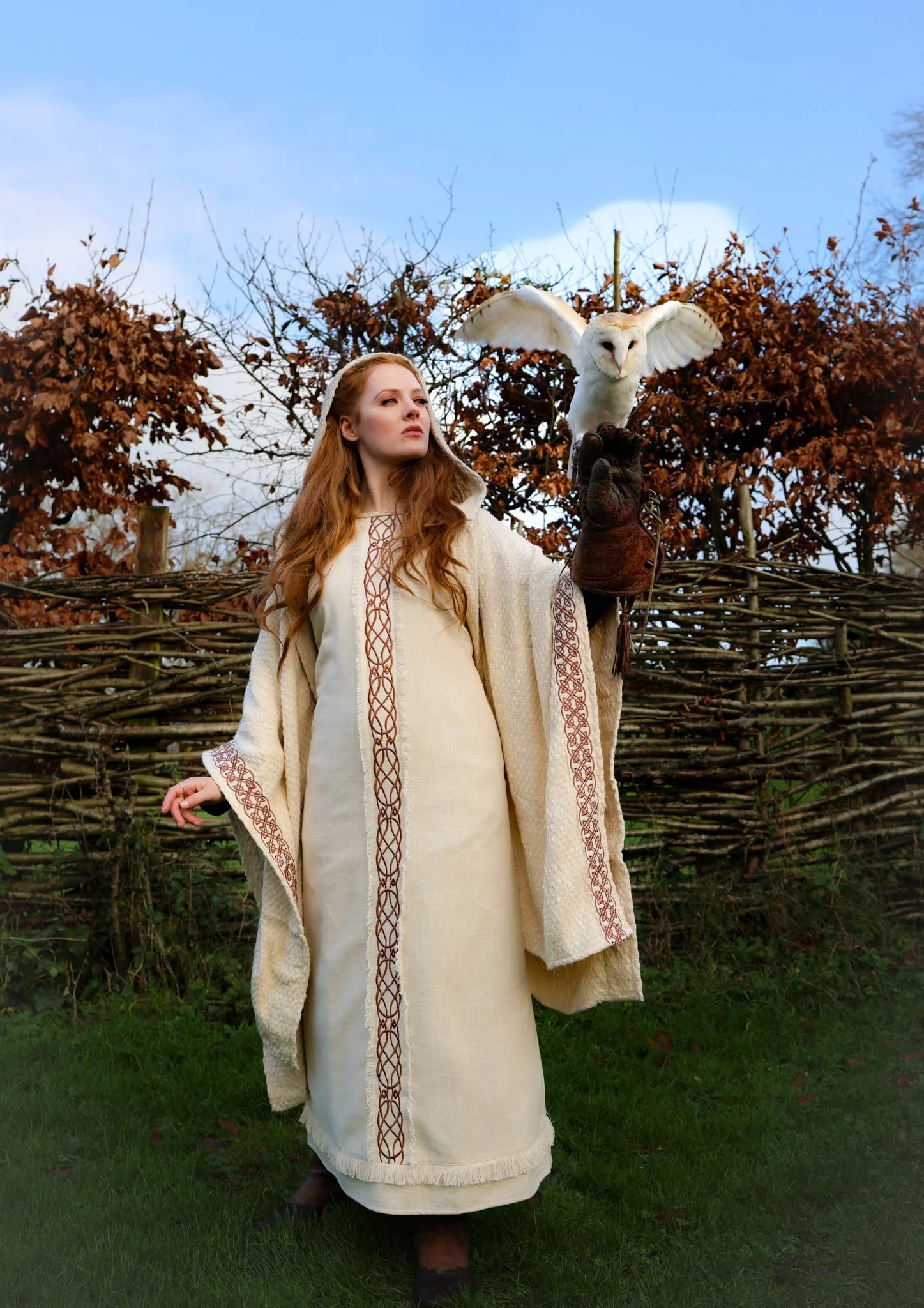 Discover our cotton cape and cotton poncho designs with intricate Celtic embroidery; pair it with a Celtic brooch for a mystical touch. Shop now for timeless Celtic-inspiredIrish design.
