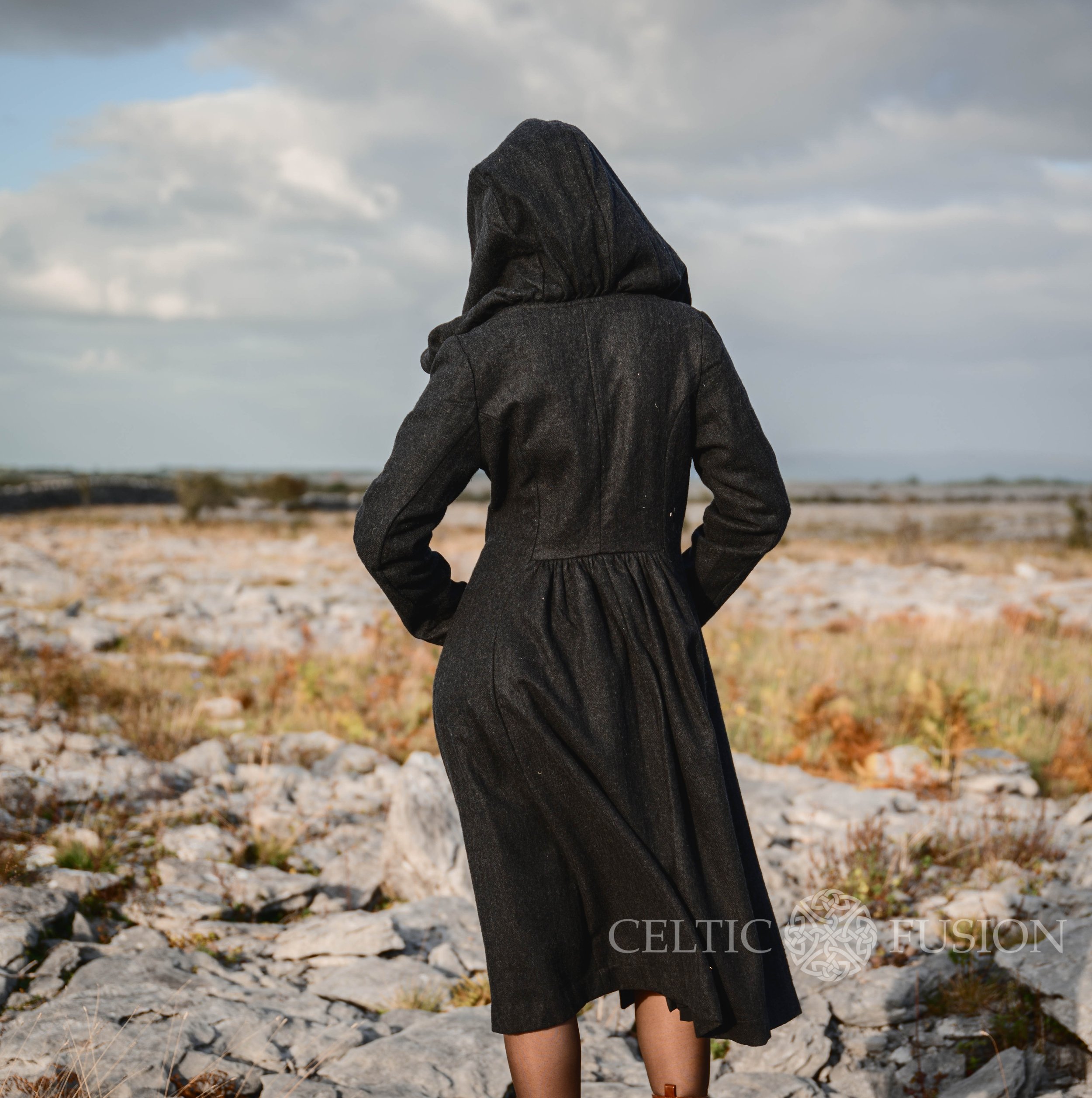 Stay warm and stylish this winter with our Long Wool Coat, a luxurious Wool Princess Coat featuring a gothic coat design, XL hood, and elegant flow in multiple colours.