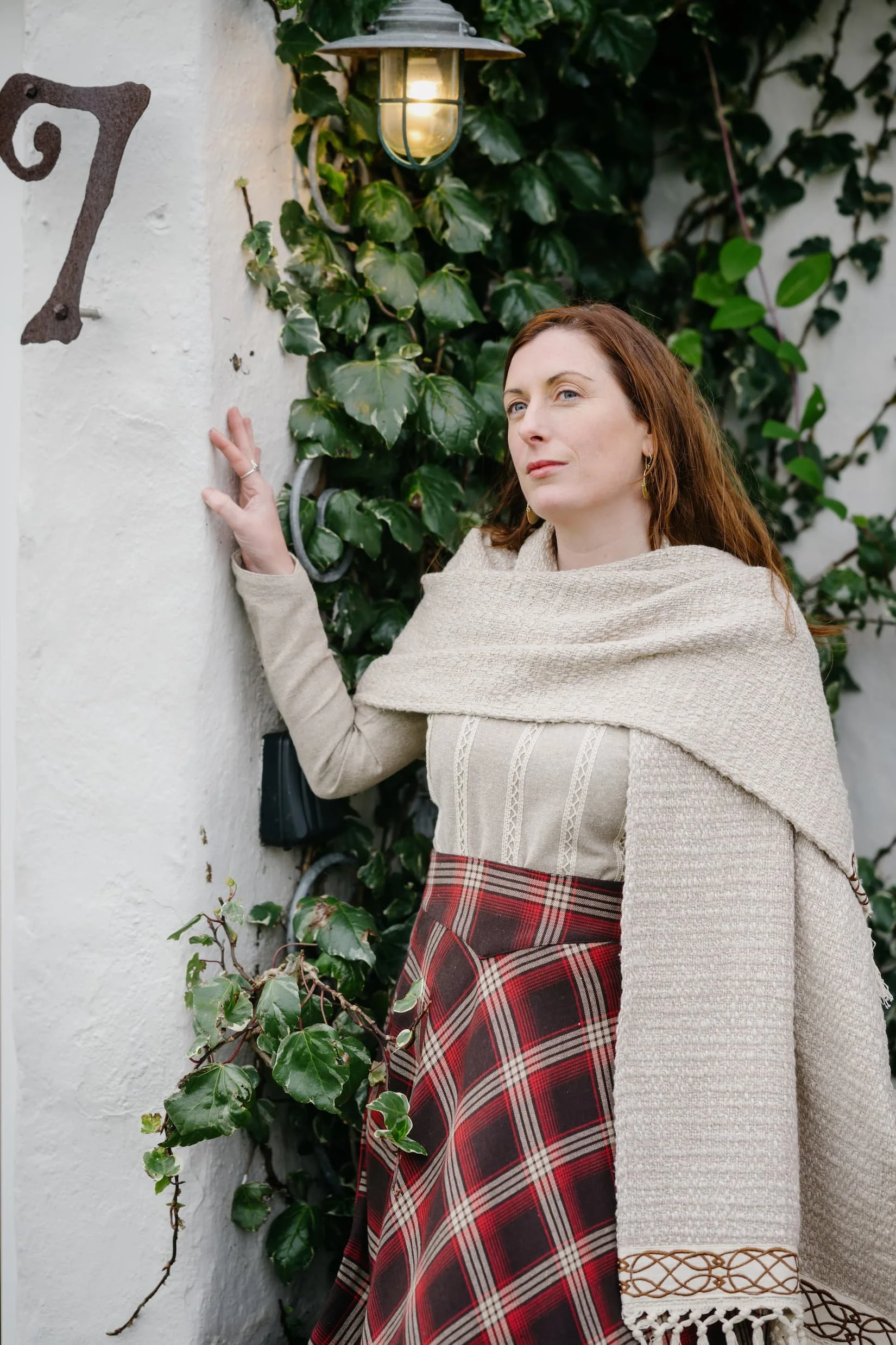 Discover our Celtic Embroidered woven cotton shawl by Celtic Fusion, an Irish designer embroidered shawl with a Celtic knot design, perfect as a festival shawl or wedding shawl. (Copy)