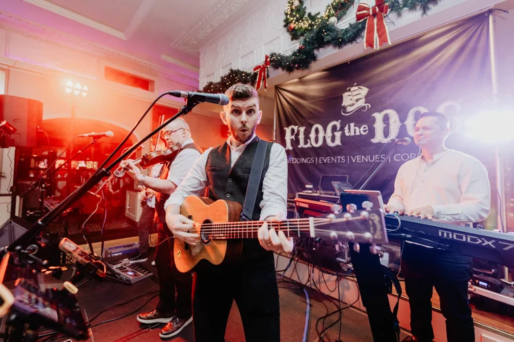 Band performing live