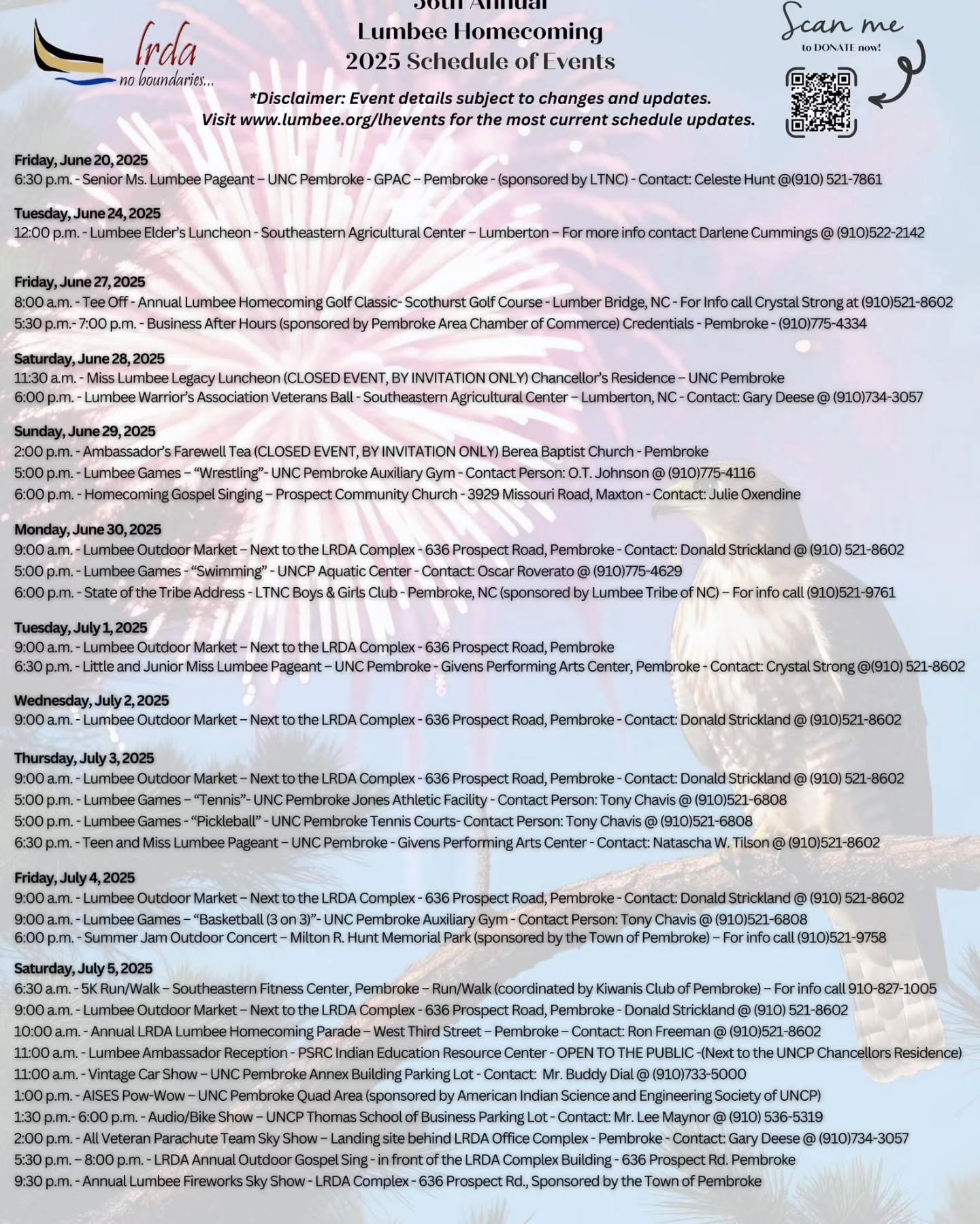 🧠💭 I was talking with a friend today and trying to remember everything happening for Lumbee Homecoming—and all the other events across our communities! 🎉💃🏽🏹
If you’re like me, sometimes it’s hard to keep up with who posted wh