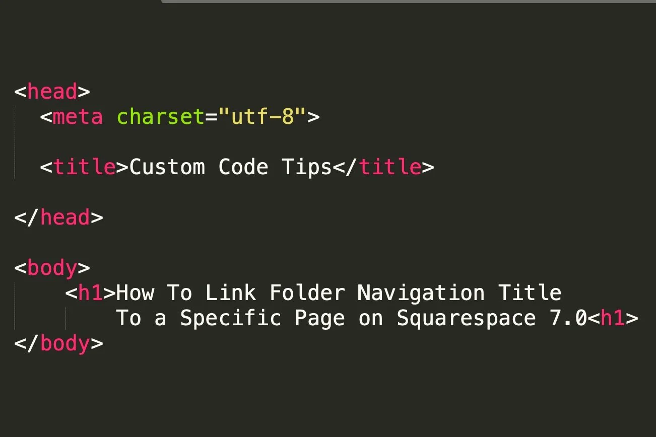 How To Link Folder Navigation Title To a Specific Page on Squarespace 7.0