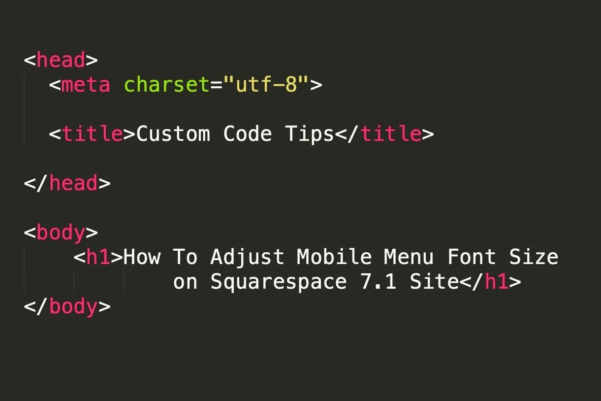 How To Adjust Mobile Menu Font Size on Squarespace 7.1 Site