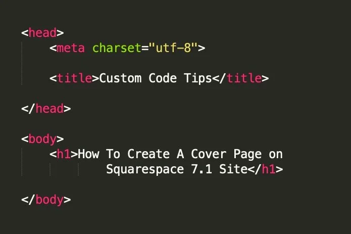 How To Create A Cover Page on Squarespace 7.1 Site