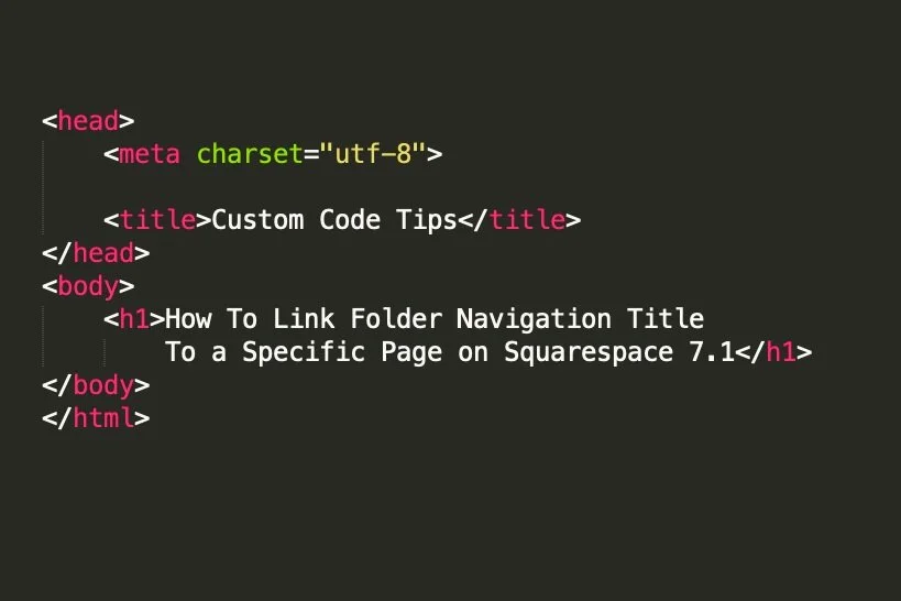 How To Link Folder Navigation Title To a Specific Page on Squarespace 7.1