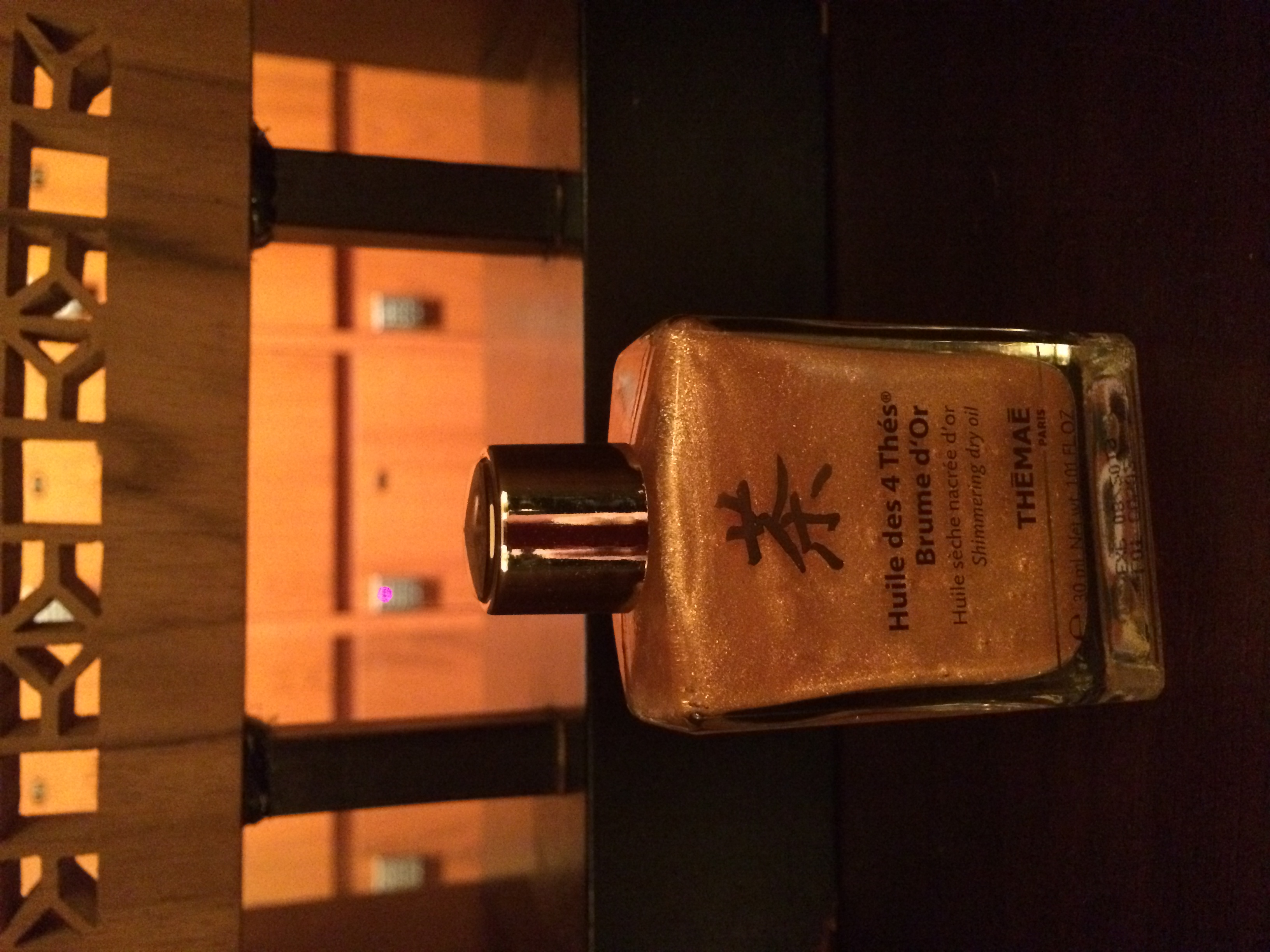The shimmering body oil we got as a gift. Can't wait to use it!