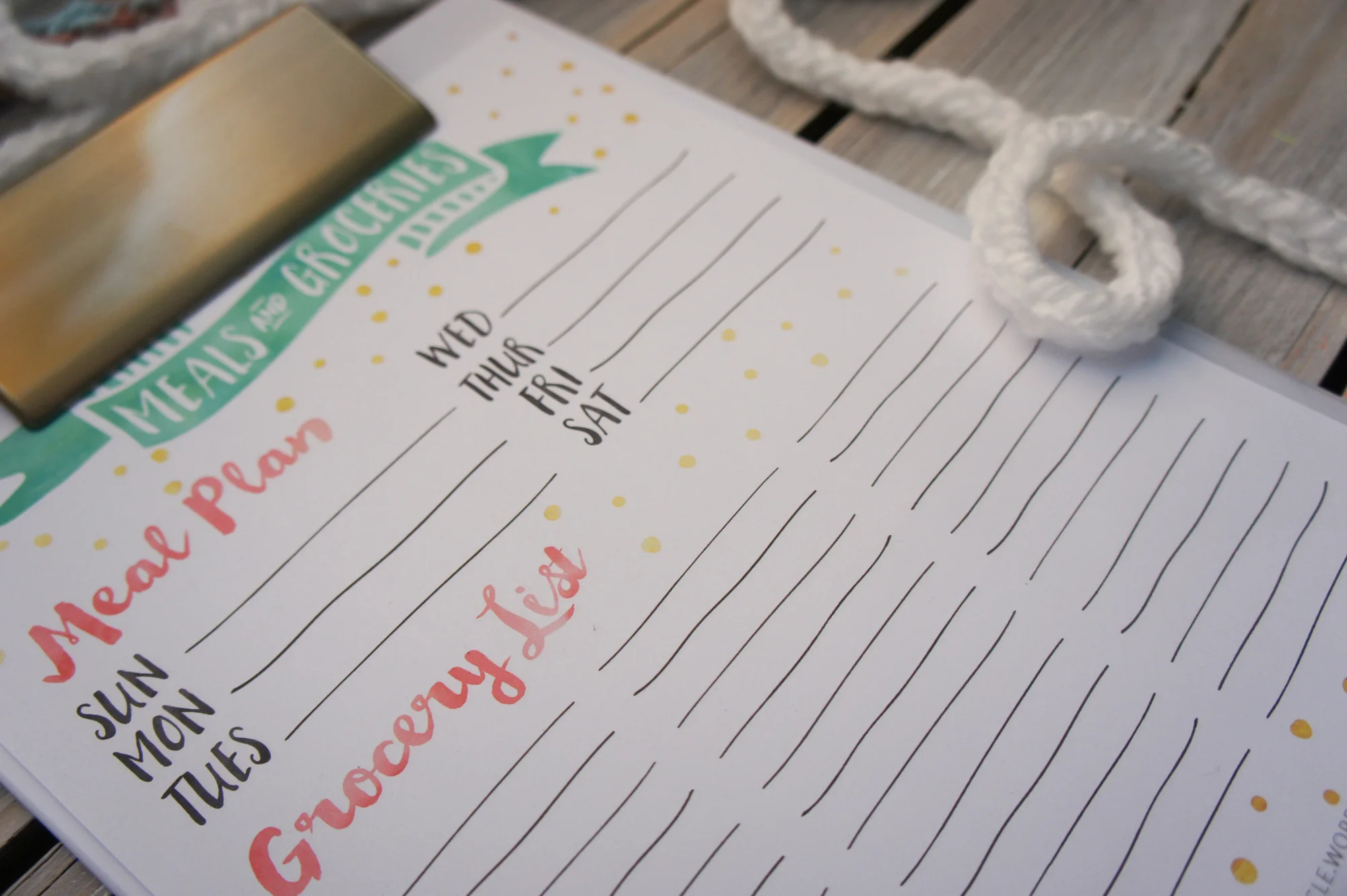 Little House on the Circle: Meal Plan & Grocery List Printable
