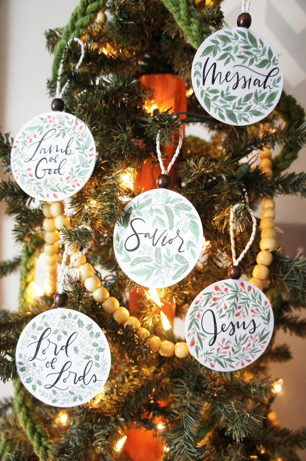 the names of jesus printable ornaments — little house studio
