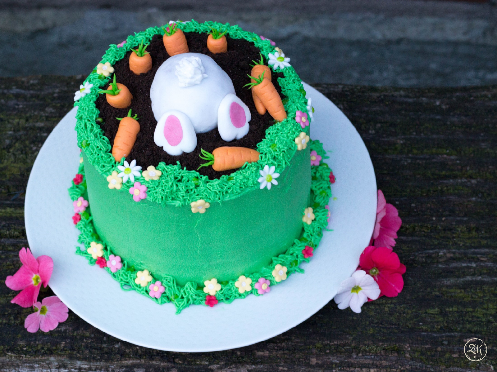 Der Osterhase auf Karottensuche 
