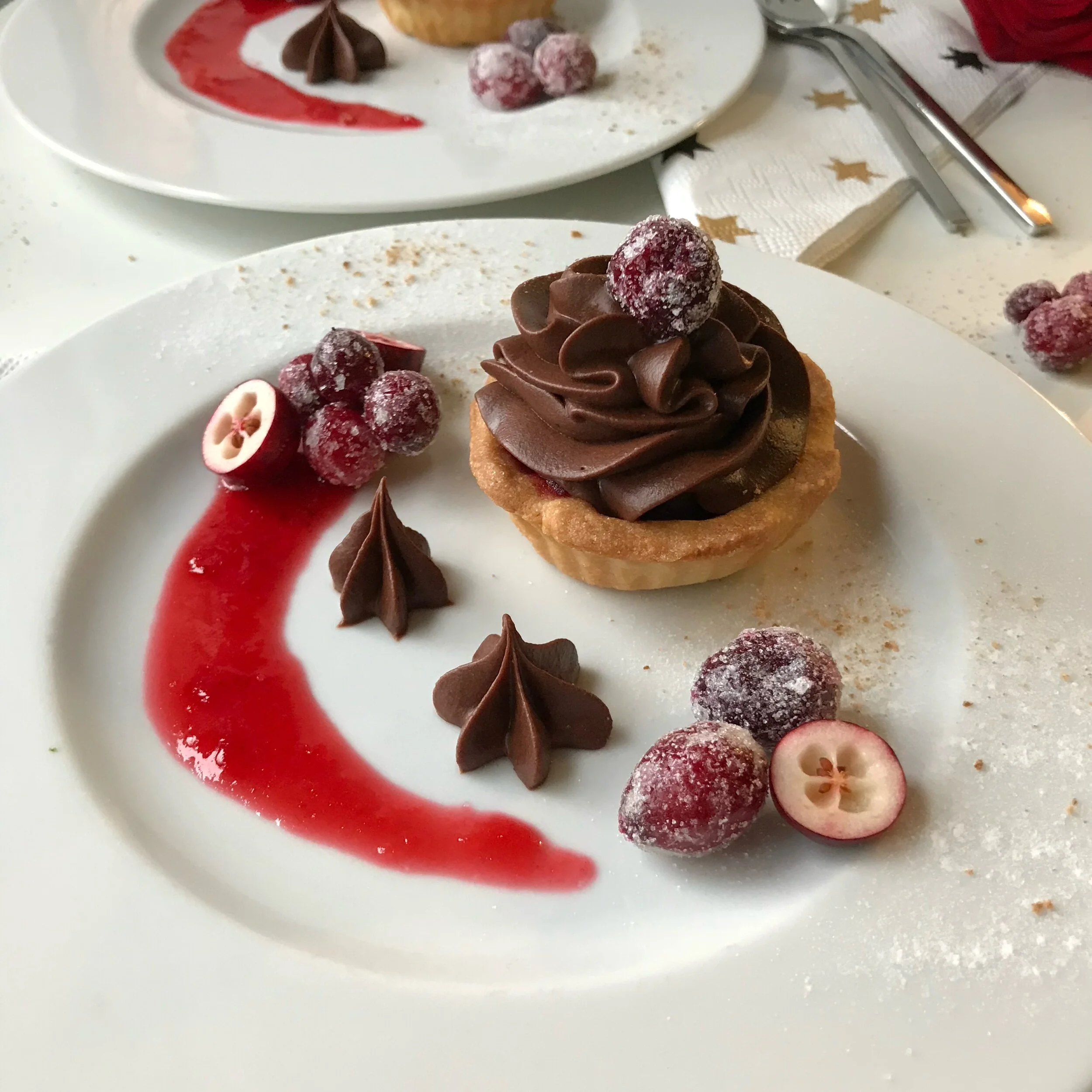 Wintertartelettes {Schokolade | Nugat | Cranberry | Tartlet}